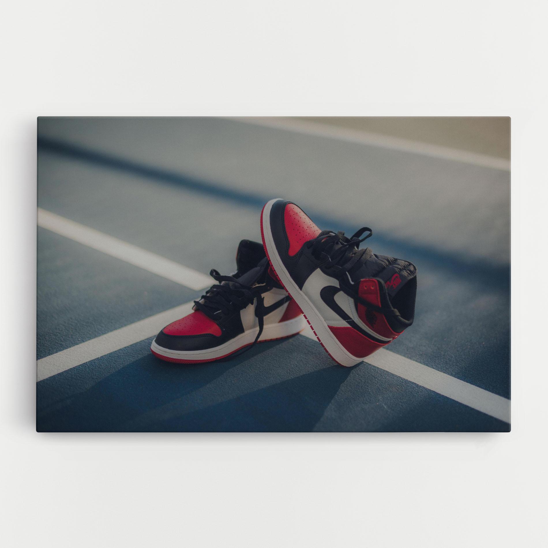Leinwandbild Cool Nike Red Jordan Air mockup 0