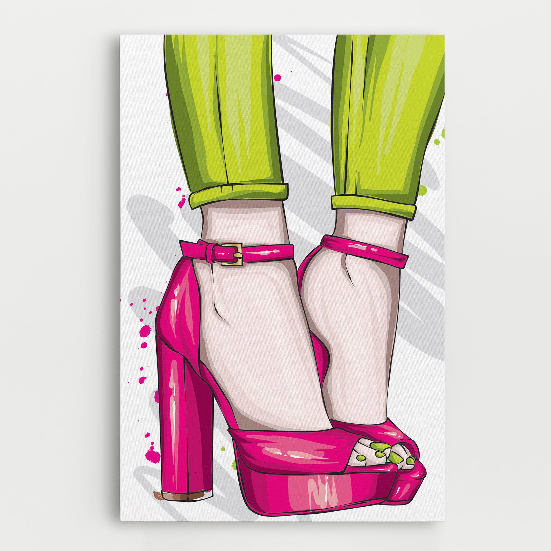 Leinwandbild Green Nails mockup 0