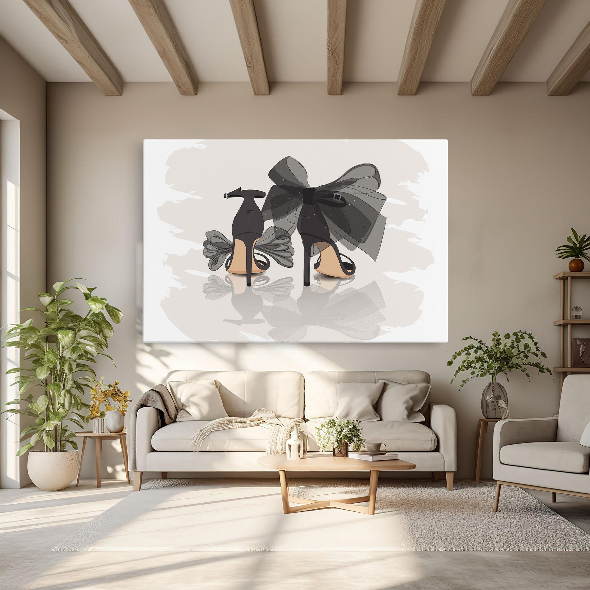Leinwandbild Black Bow Heels mockup 6