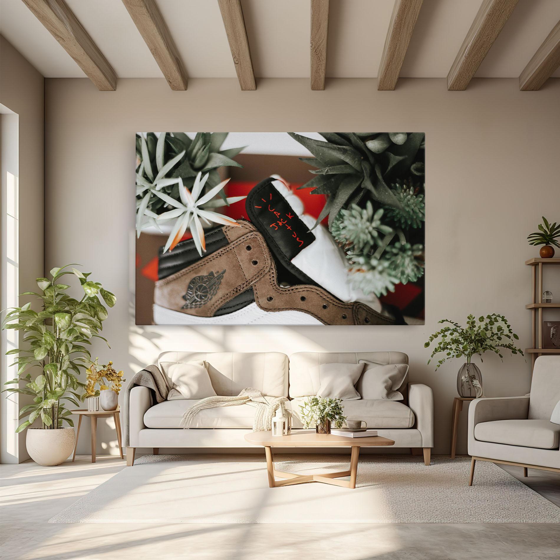 Leinwandbild Brown Air Jordan mockup 6