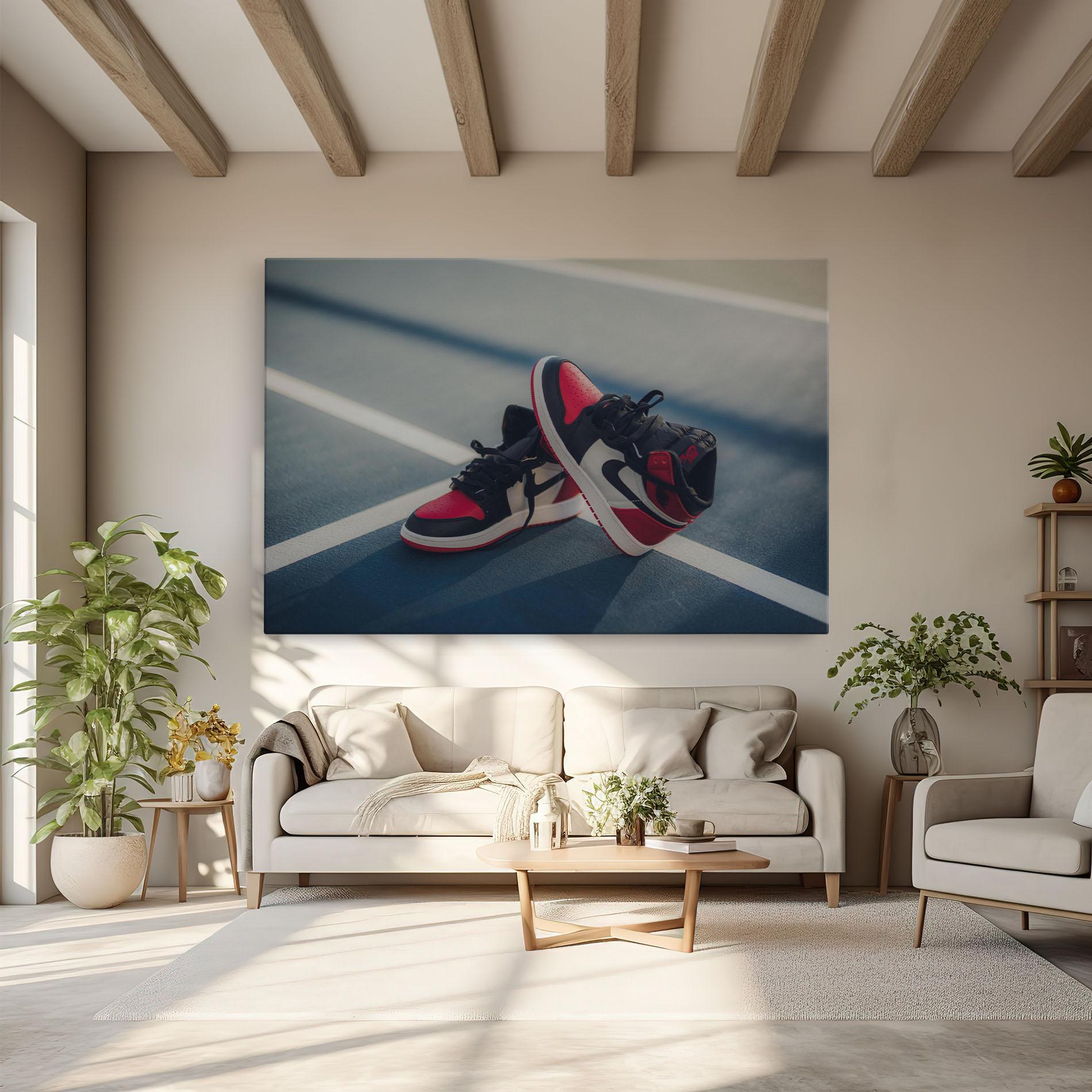 Leinwandbild Cool Nike Red Jordan Air mockup 6