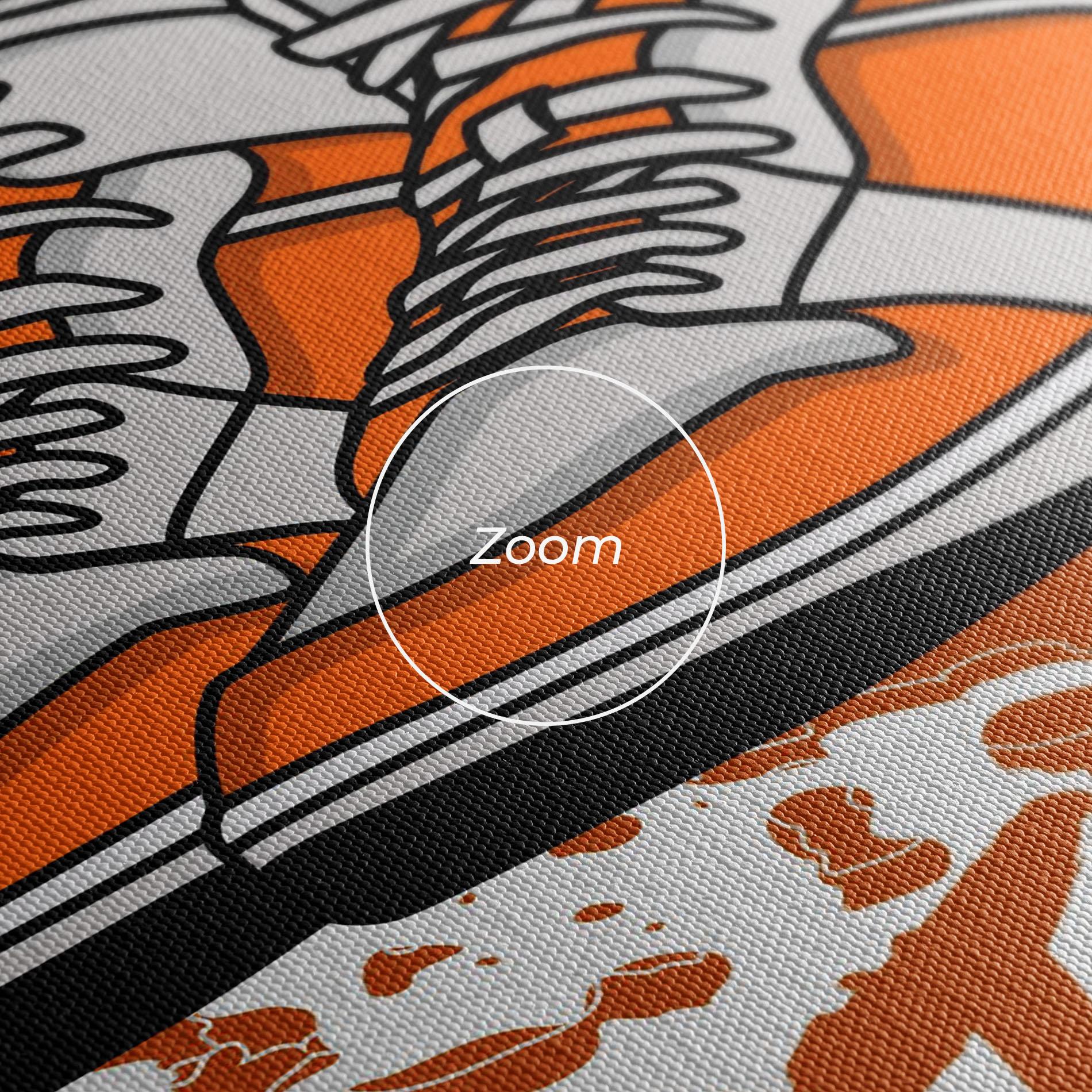 Leinwandbild Orange Footwear mockup 3