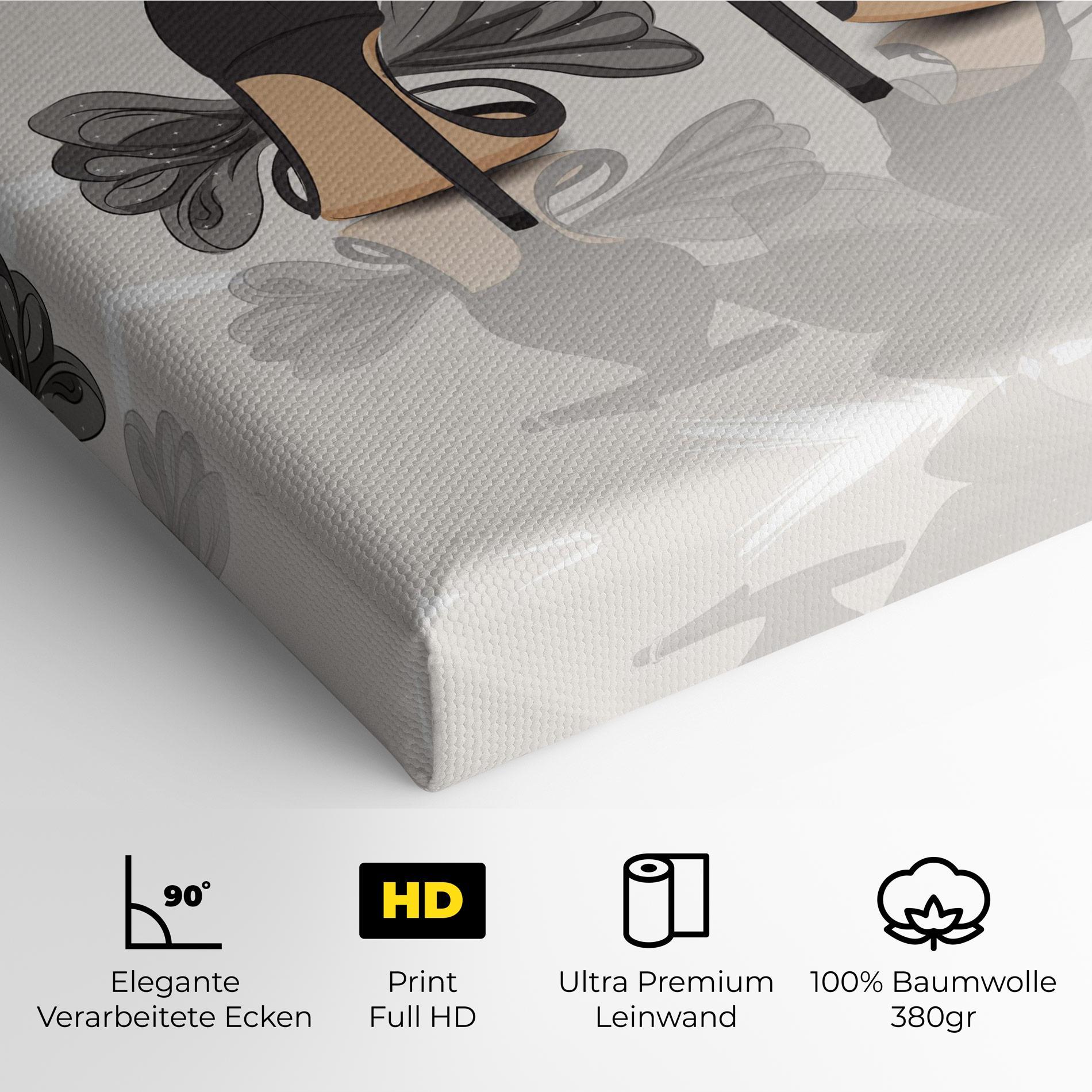 Leinwandbild Black Bow Heels mockup 4