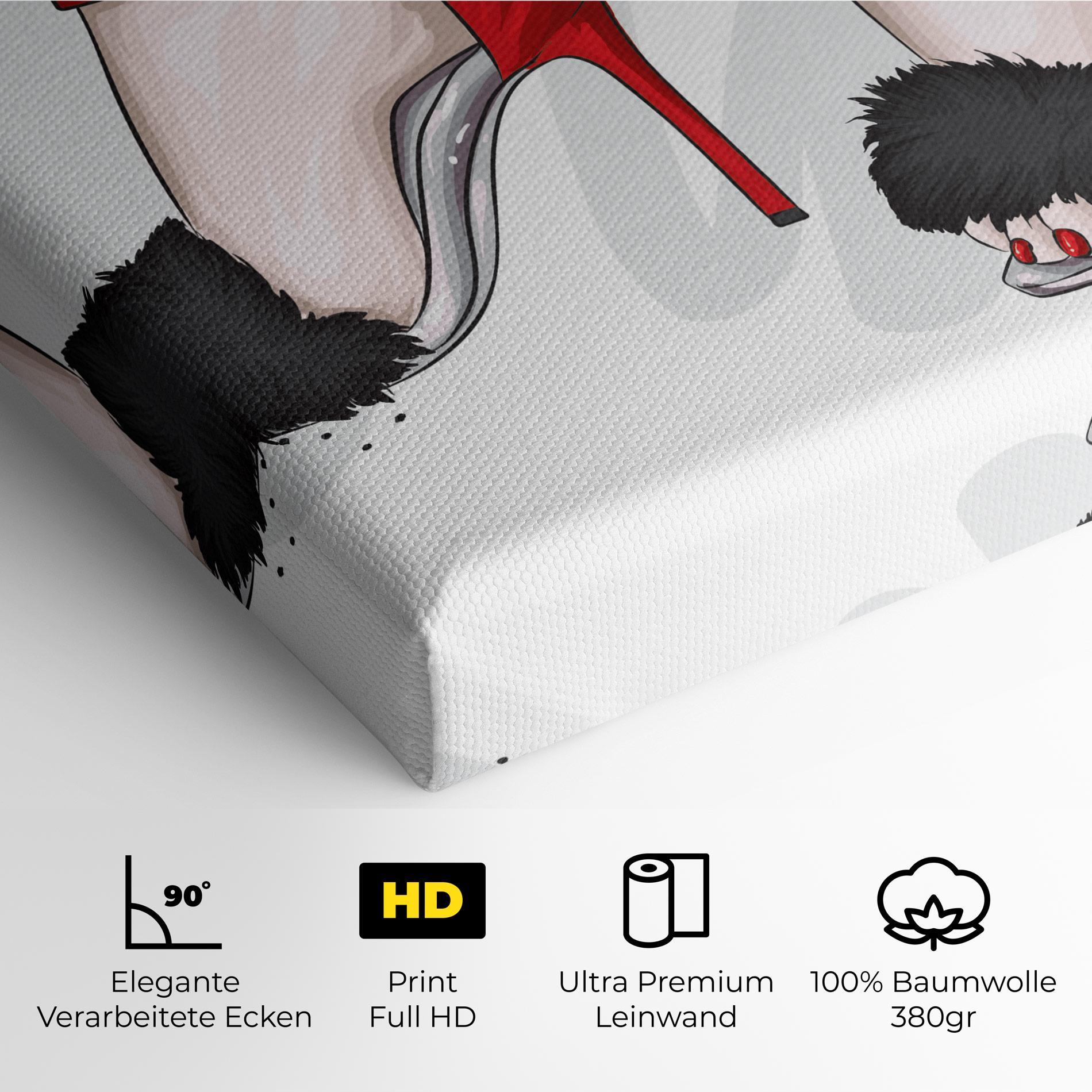 Leinwandbild Black Red Heels mockup 4