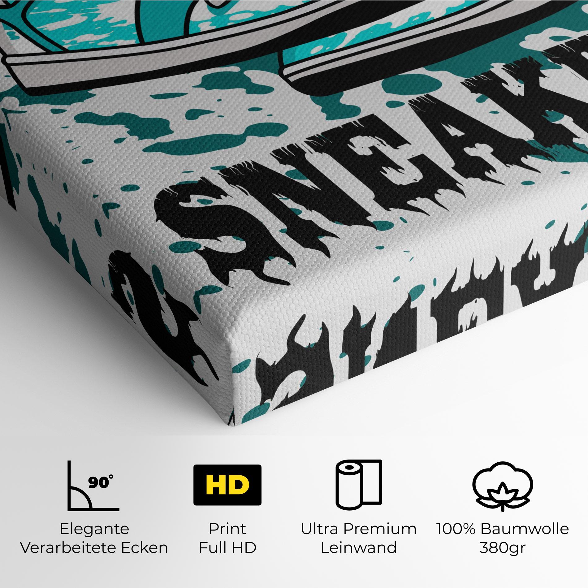 Leinwandbild Light Blue Sneakers mockup 4