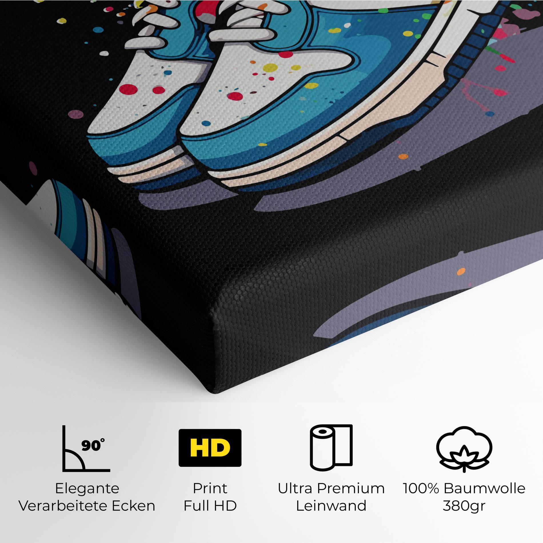 Leinwandbild Shoes Splash Color mockup 4