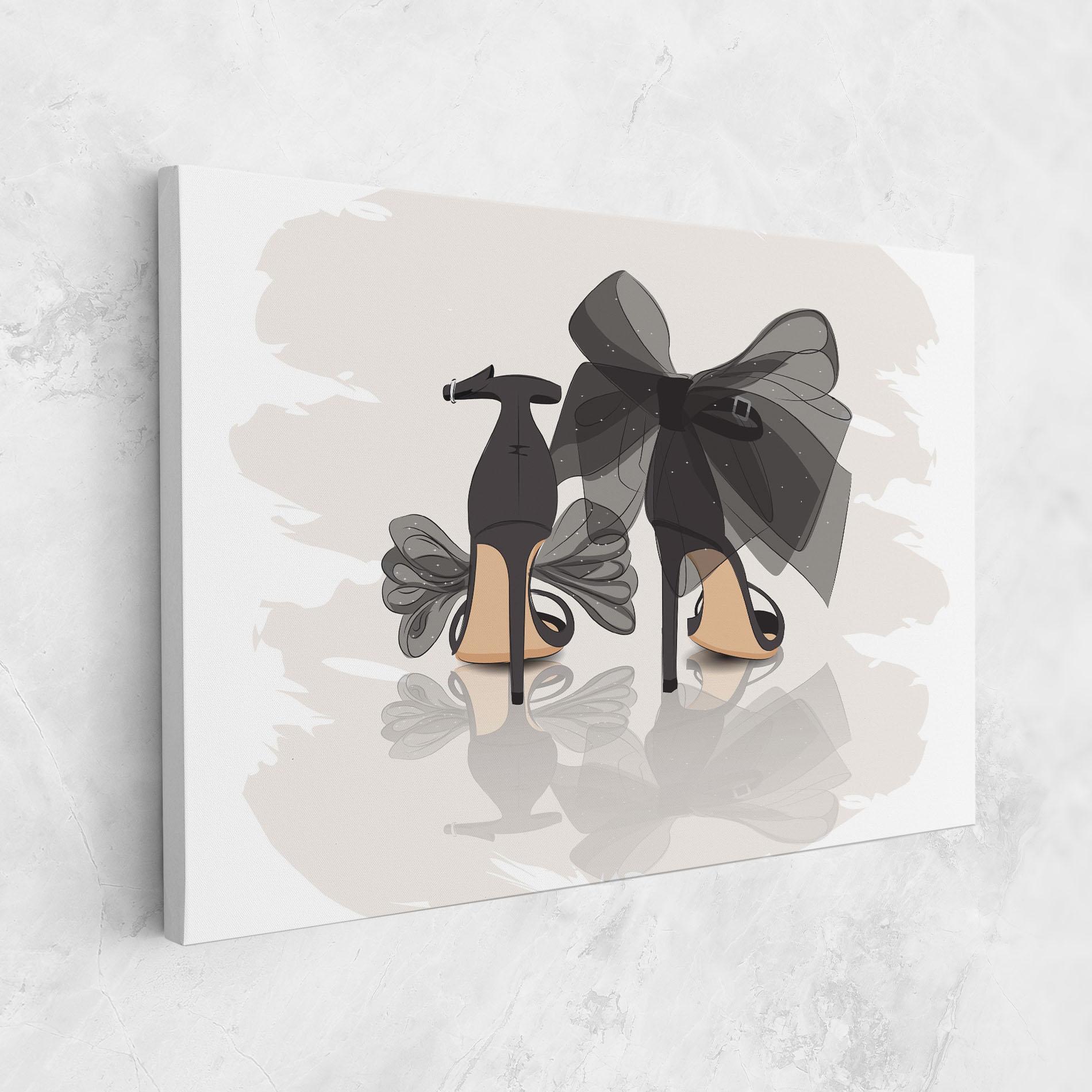 Leinwandbild Black Bow Heels mockup 1