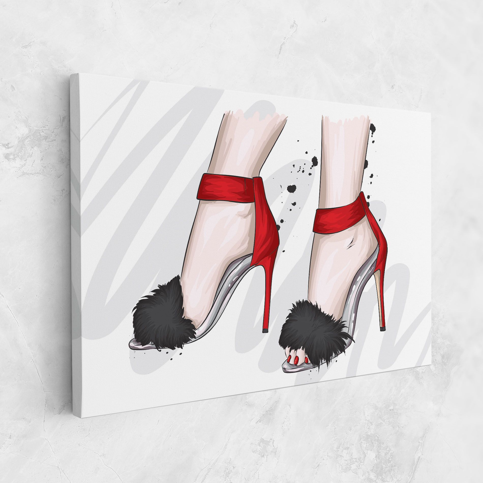 Black Red Heels mockup 1