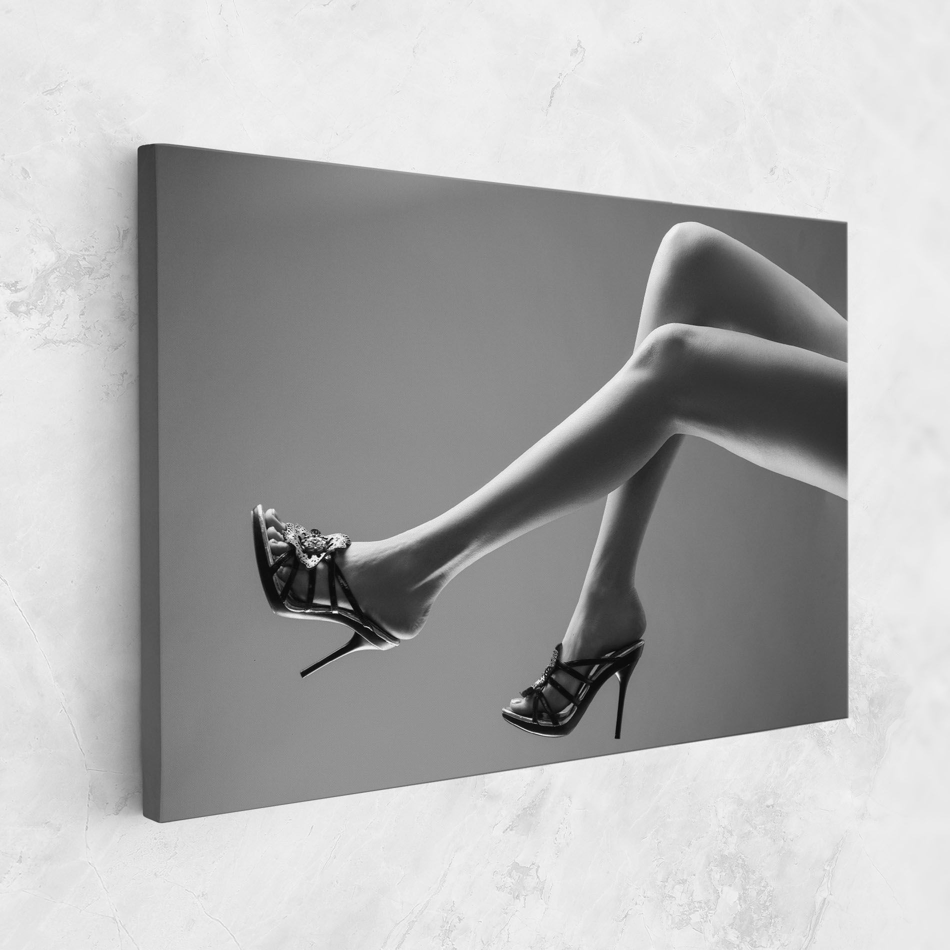 Black Shoes On Grey mockup 1