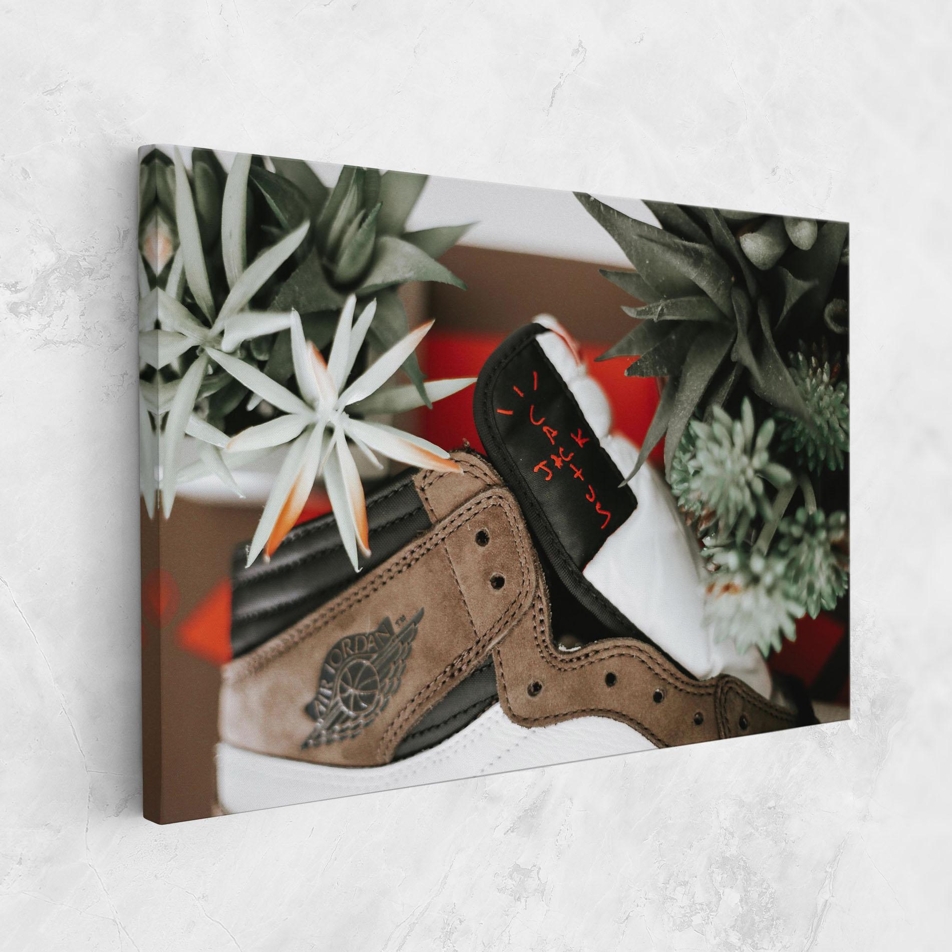 Leinwandbild Brown Air Jordan mockup 1