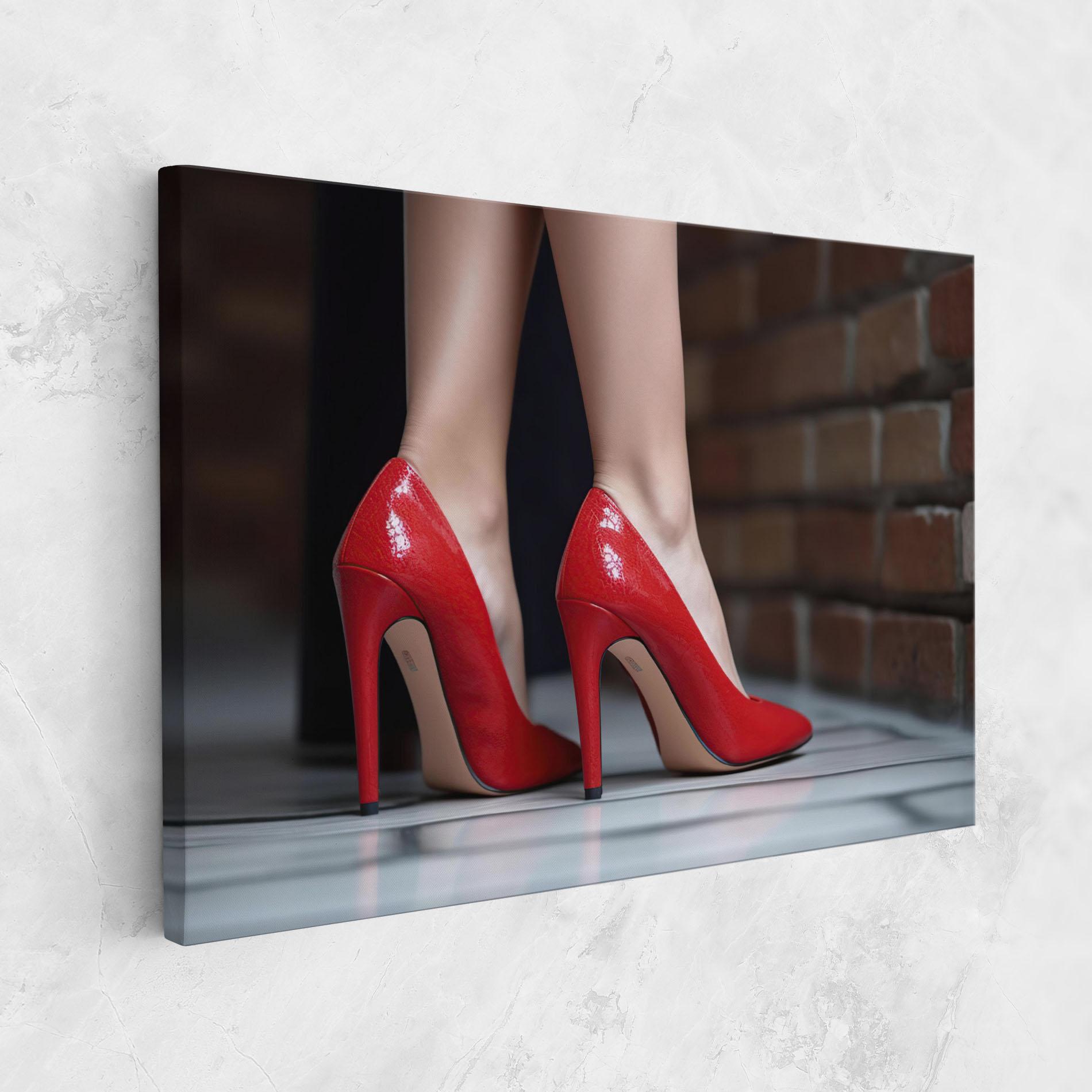 Leinwandbild Sexy Red Heels mockup 1