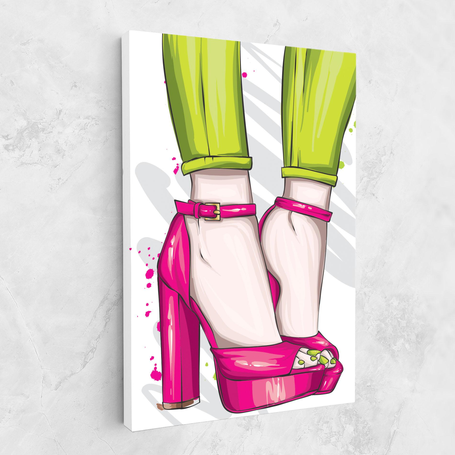 Leinwandbild Green Nails mockup 1