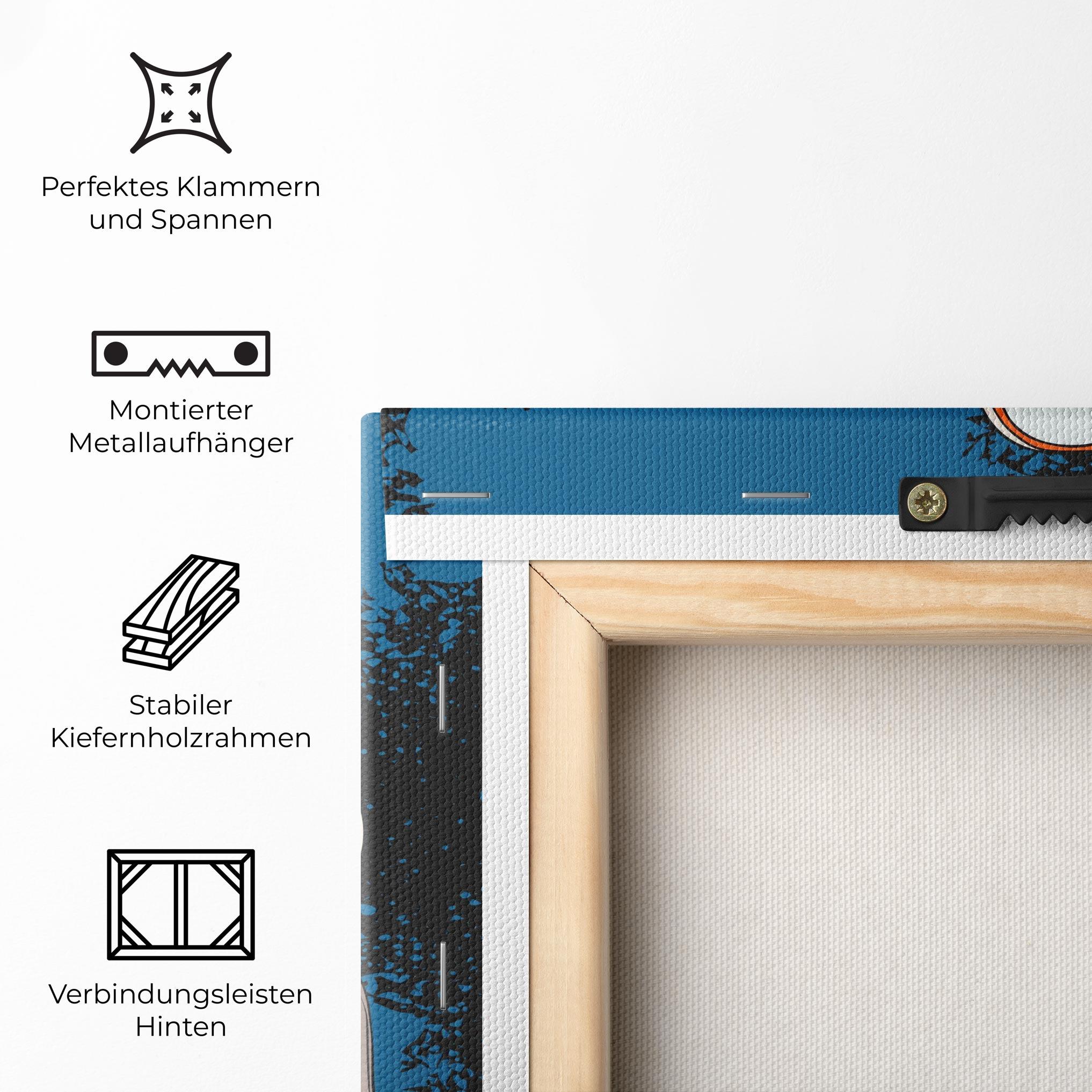 Leinwandbild Blue Shoes Splash mockup 5