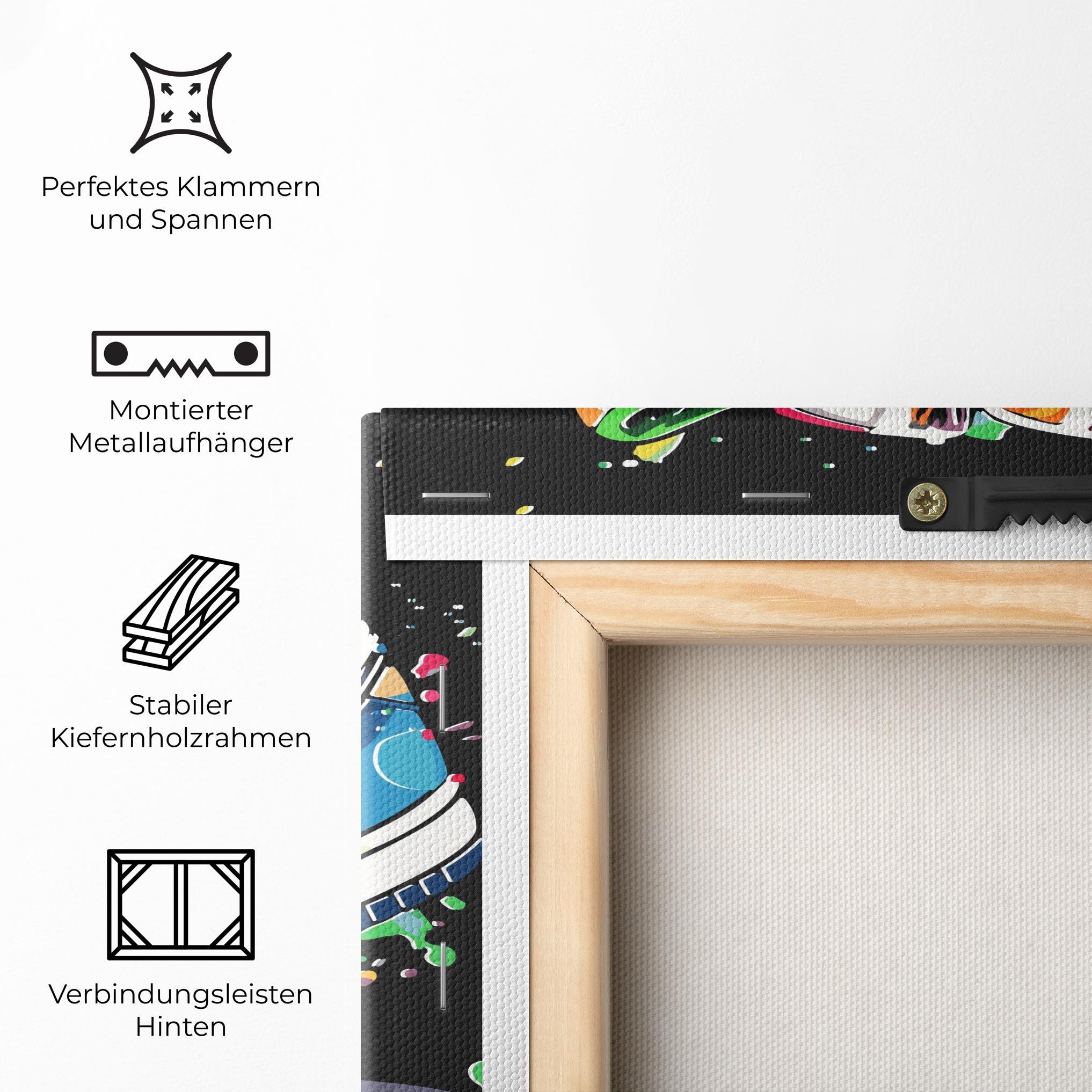 Leinwandbild Shoes Splash Color mockup 5