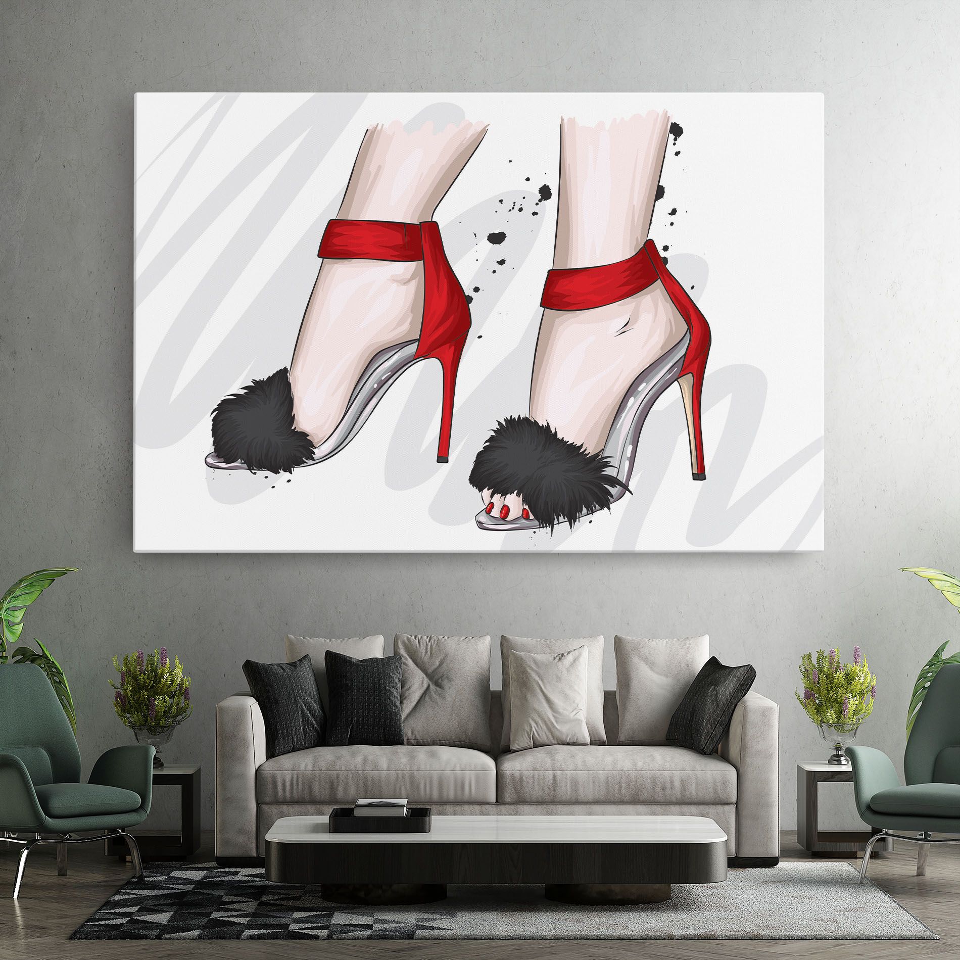 Black Red Heels mockup 7