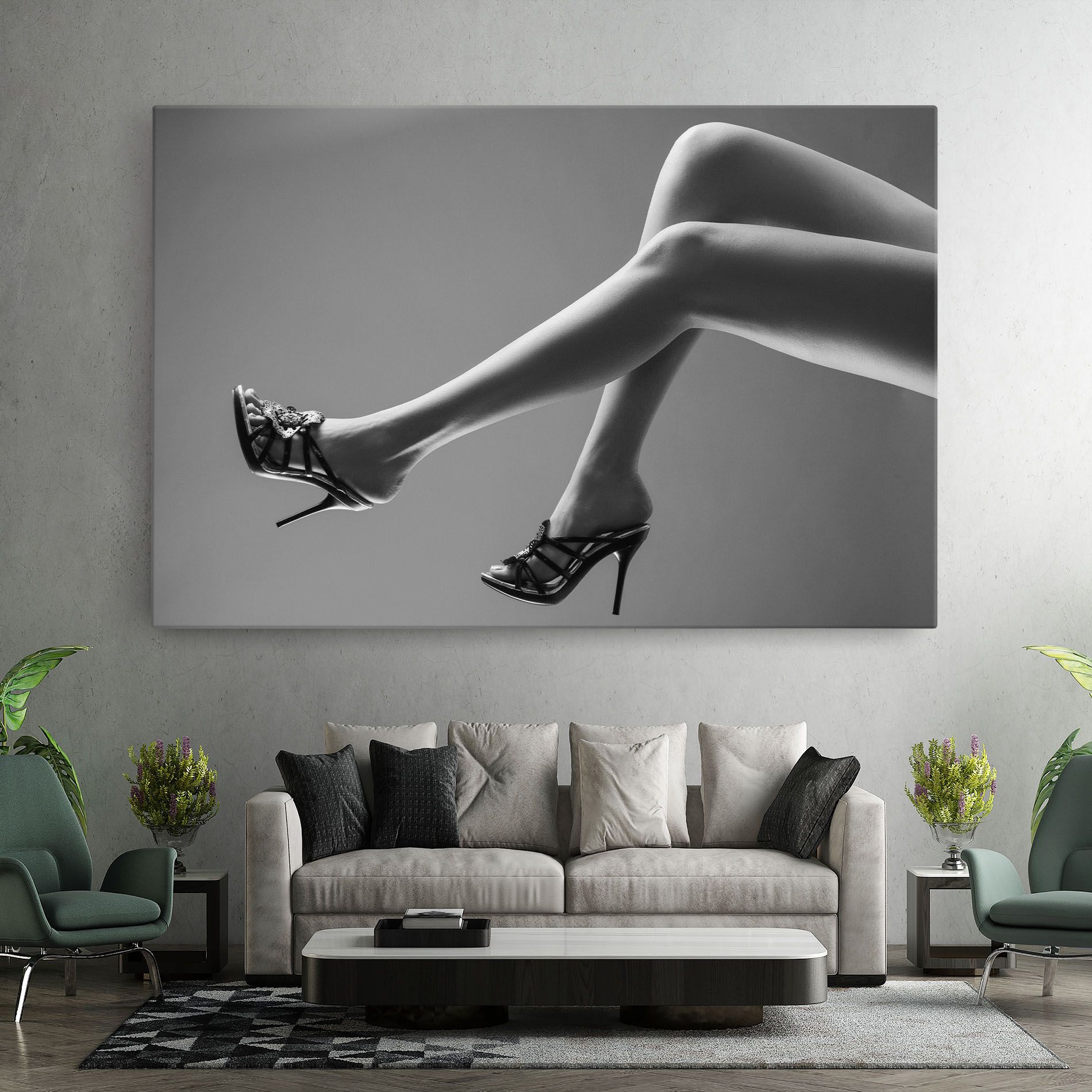 Black Shoes On Grey mockup 7