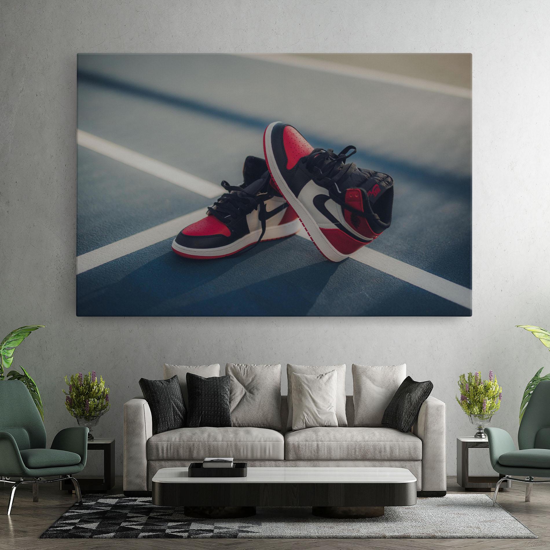 Leinwandbild Cool Nike Red Jordan Air mockup 7