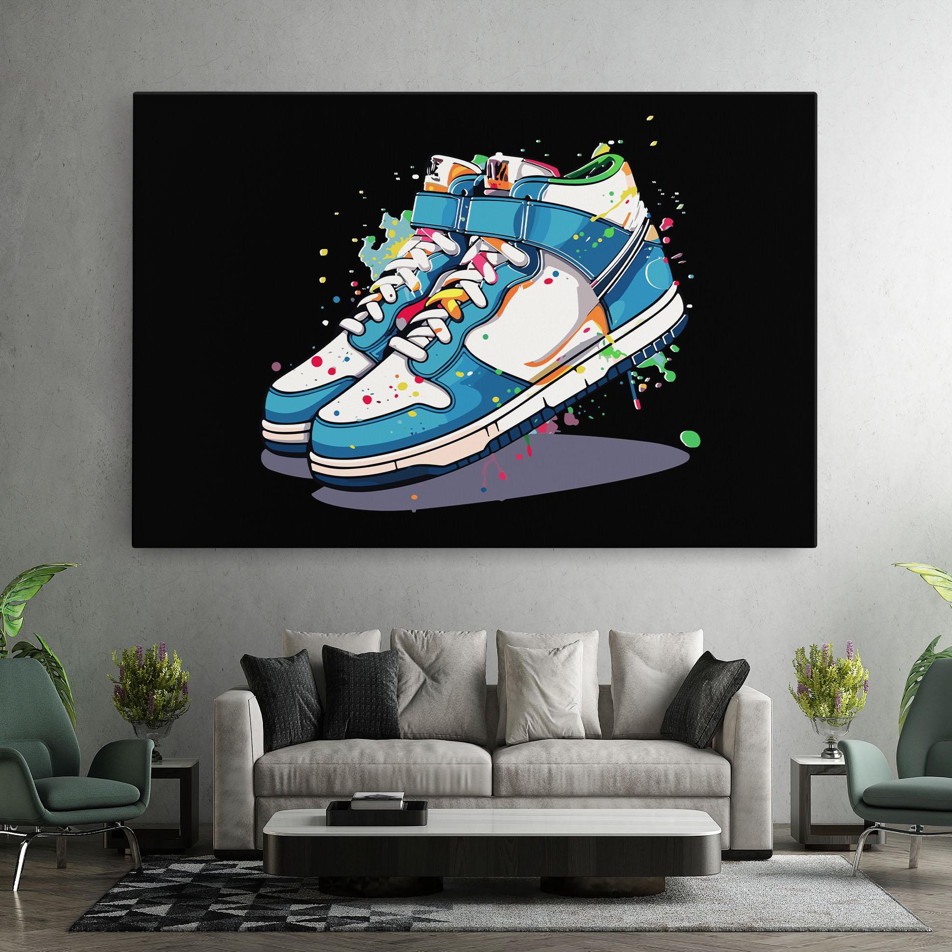 Leinwandbild Shoes Splash Color mockup 7