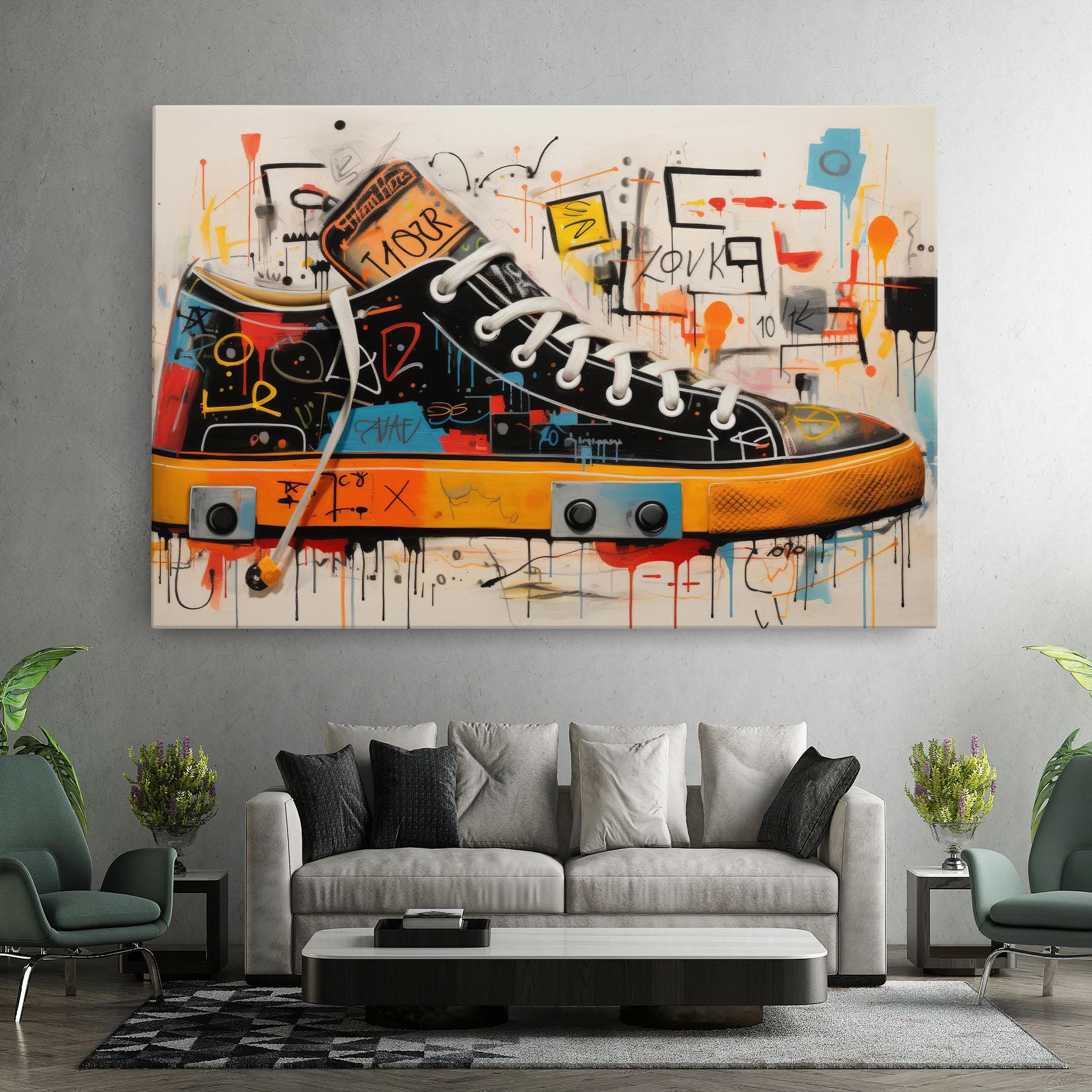 Leinwandbild Teenager Sneakers mockup 7
