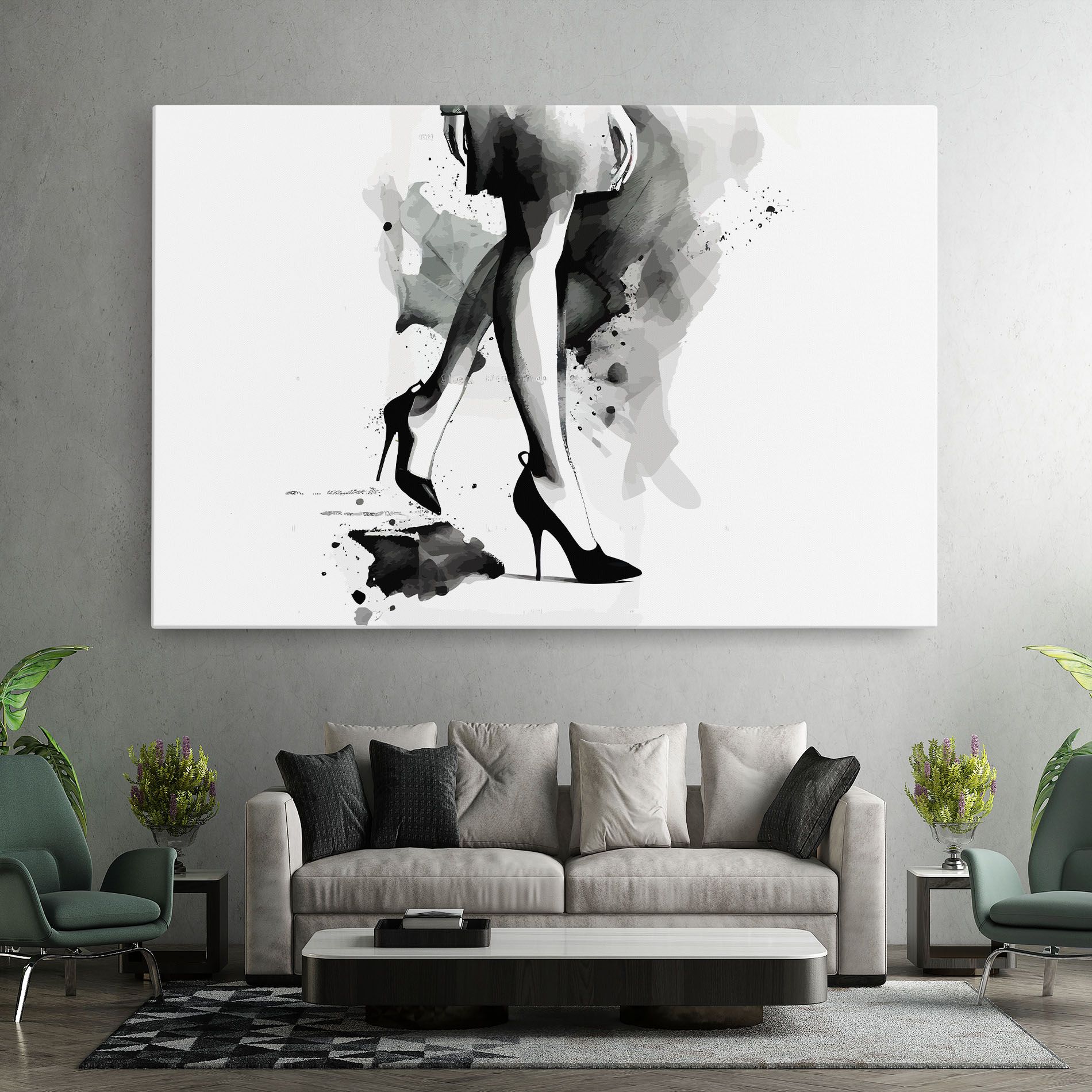 Watercolor Shoes mockup 7