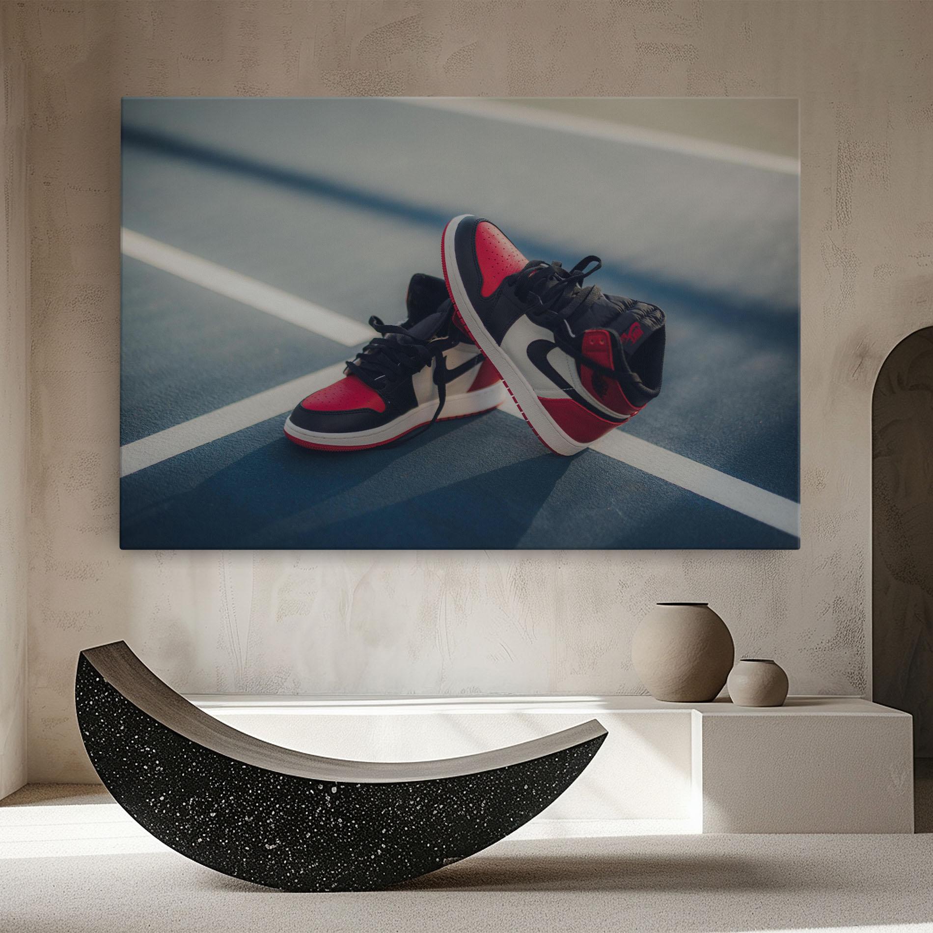 Leinwandbild Cool Nike Red Jordan Air mockup 8