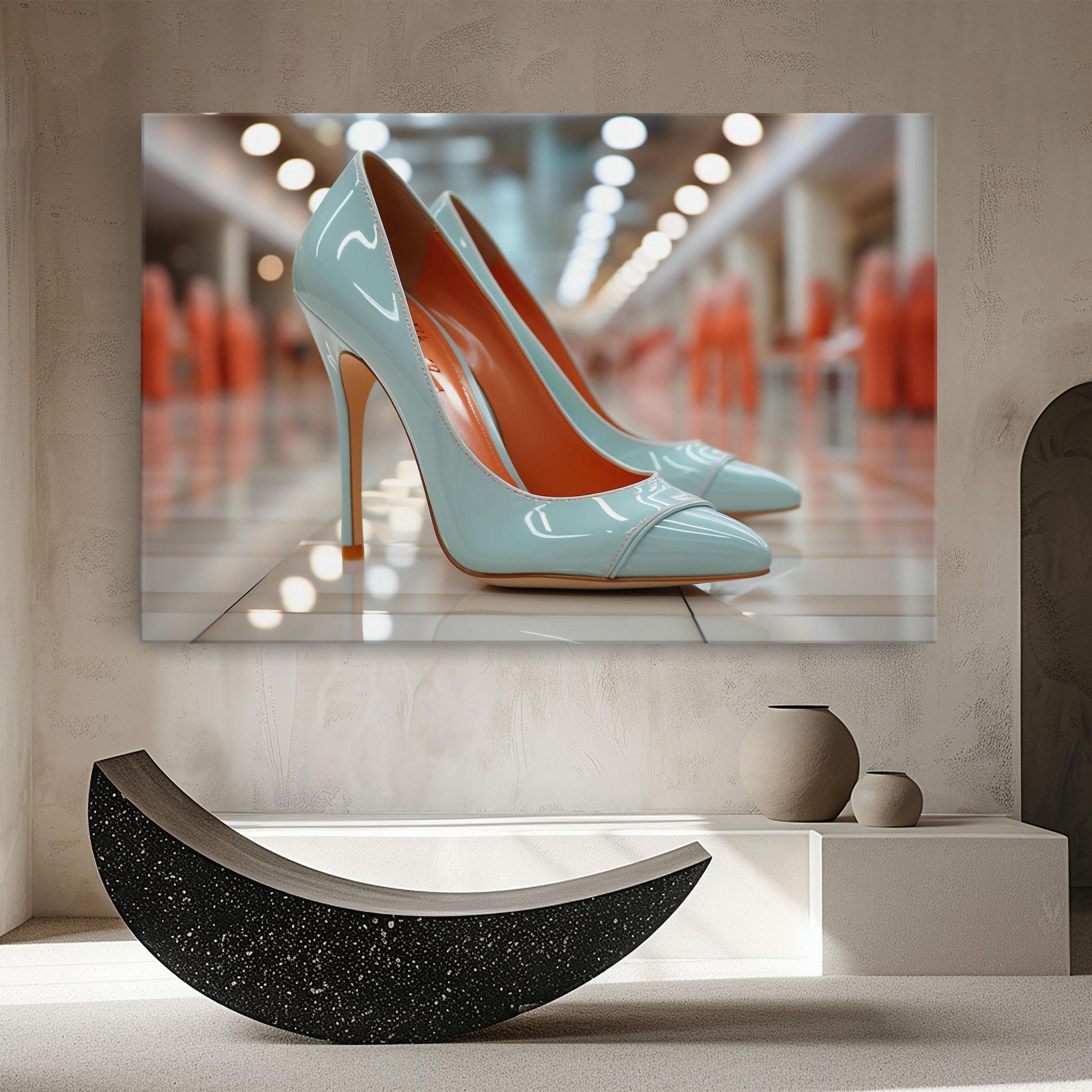 Leinwandbild Light Blue Heels mockup 8