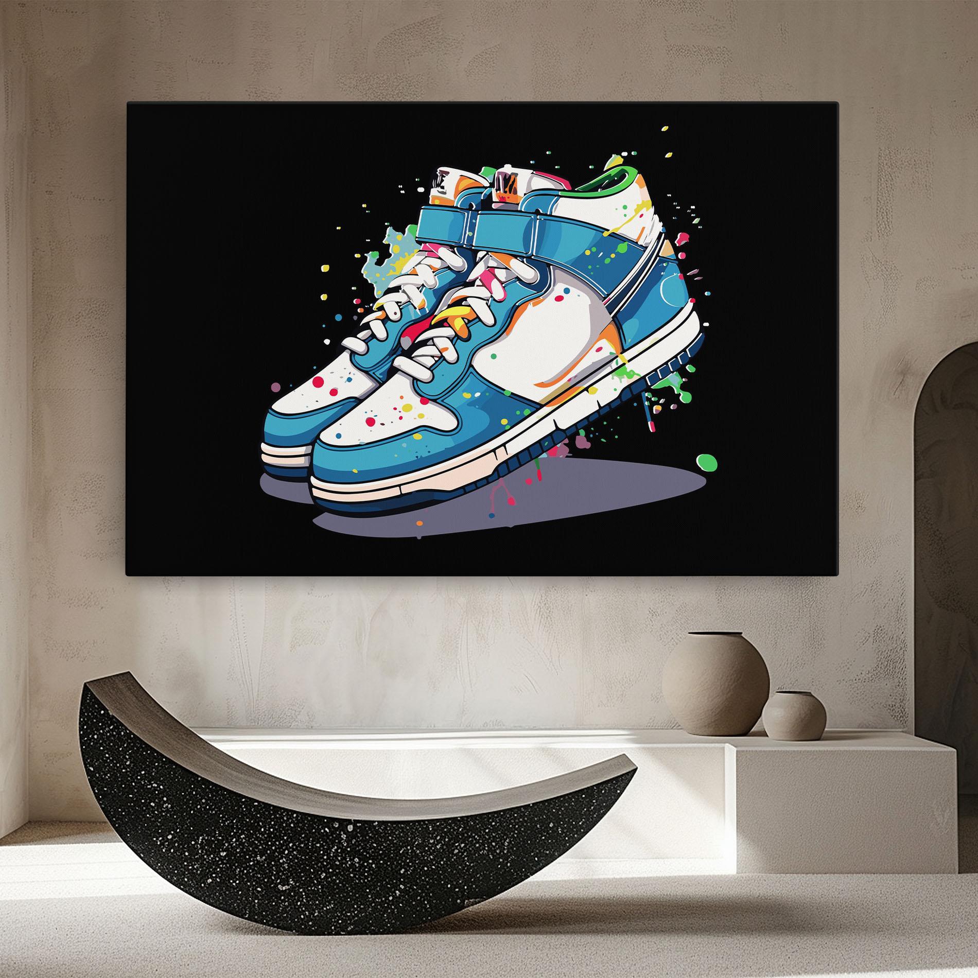 Leinwandbild Shoes Splash Color mockup 8