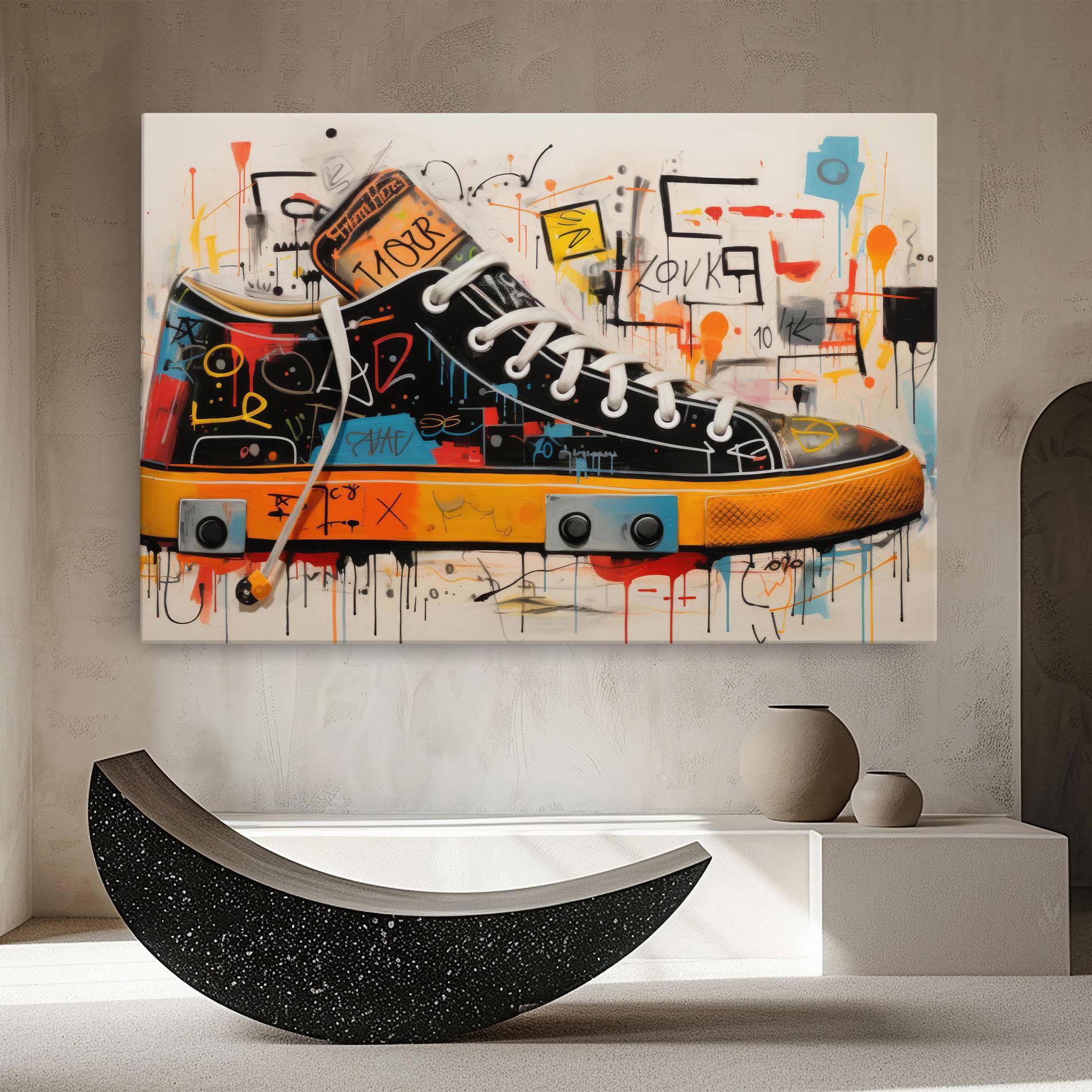 Leinwandbild Teenager Sneakers mockup 8