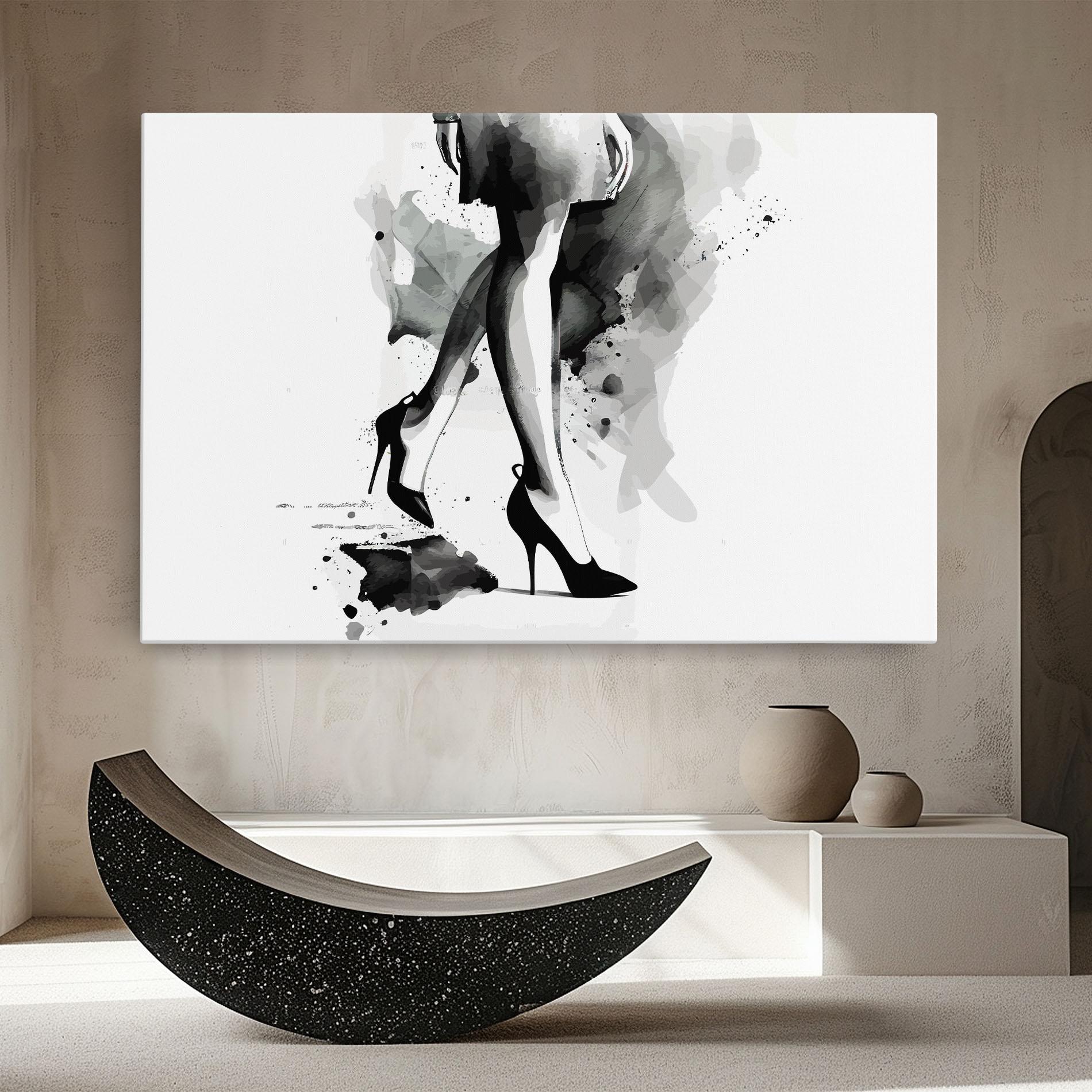 Leinwandbild Watercolor Shoes mockup 8