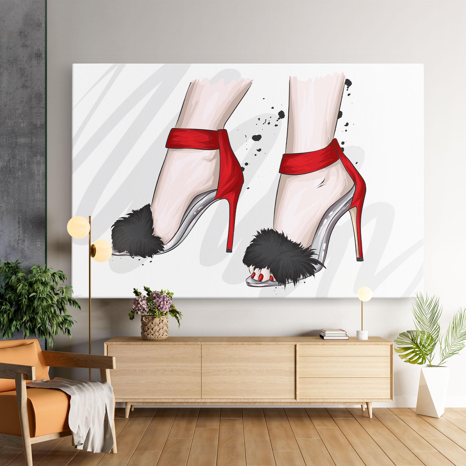 Leinwandbild Black Red Heels mockup 9