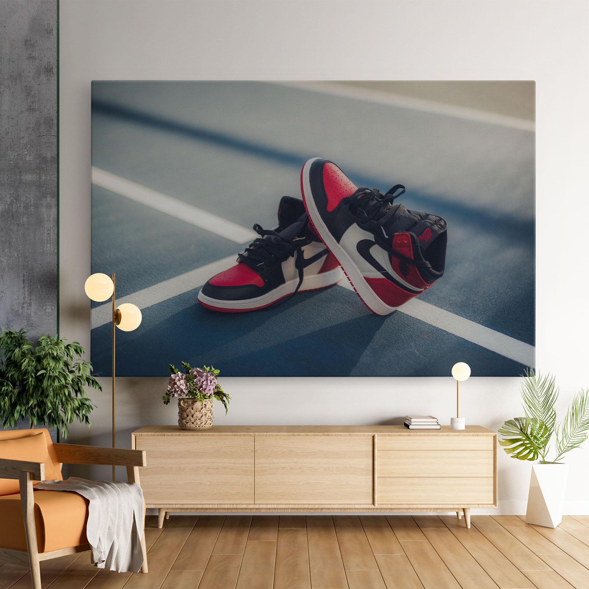 Leinwandbild Cool Nike Red Jordan Air mockup 9
