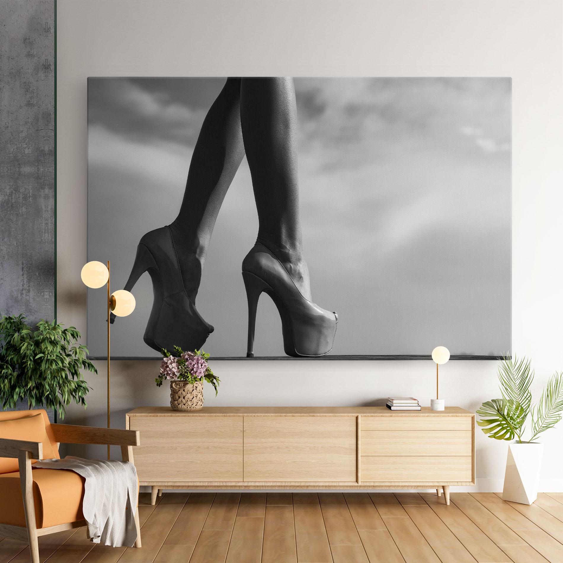 Leinwandbild Heels Sky Background mockup 9