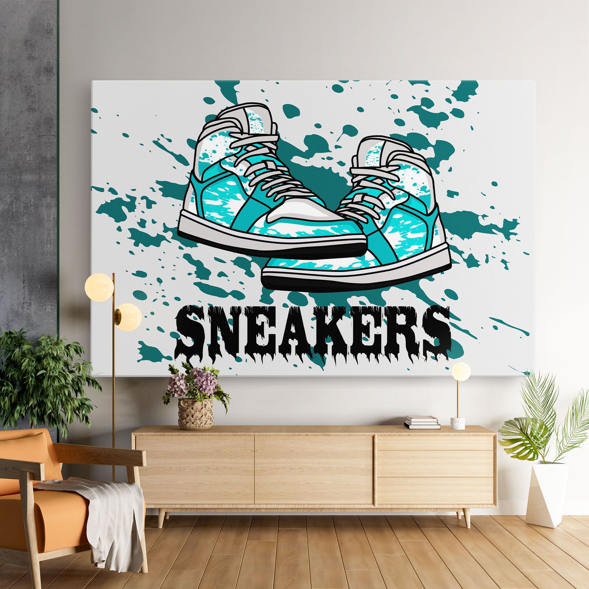 Light Blue Sneakers mockup 9