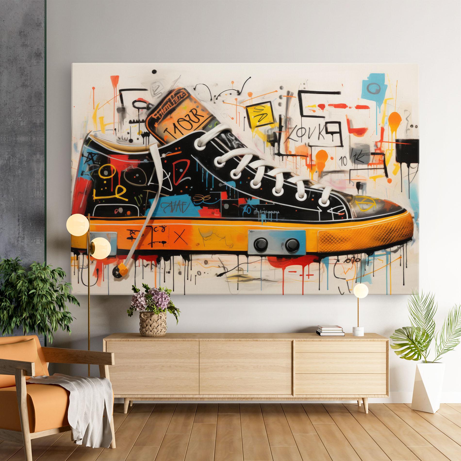 Leinwandbild Teenager Sneakers mockup 9