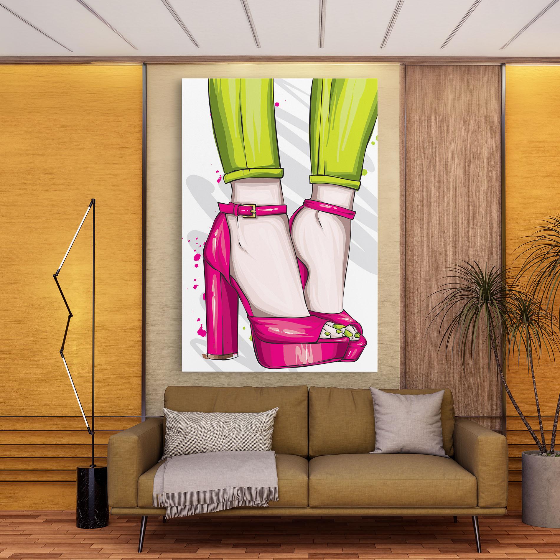 Leinwandbild Green Nails mockup 9