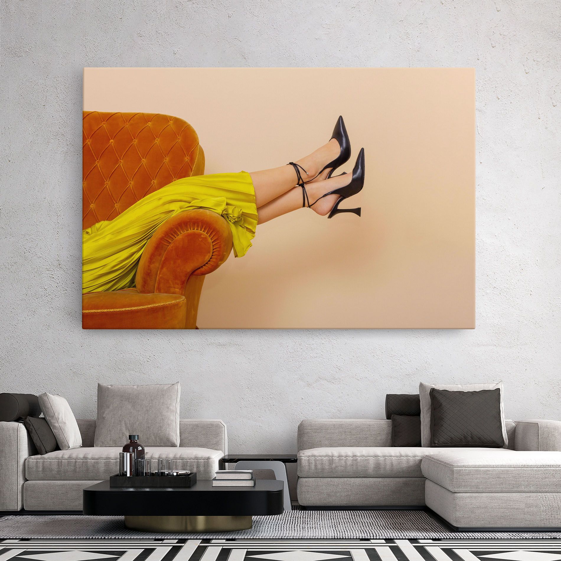 Black Heals On Cream mockup 2