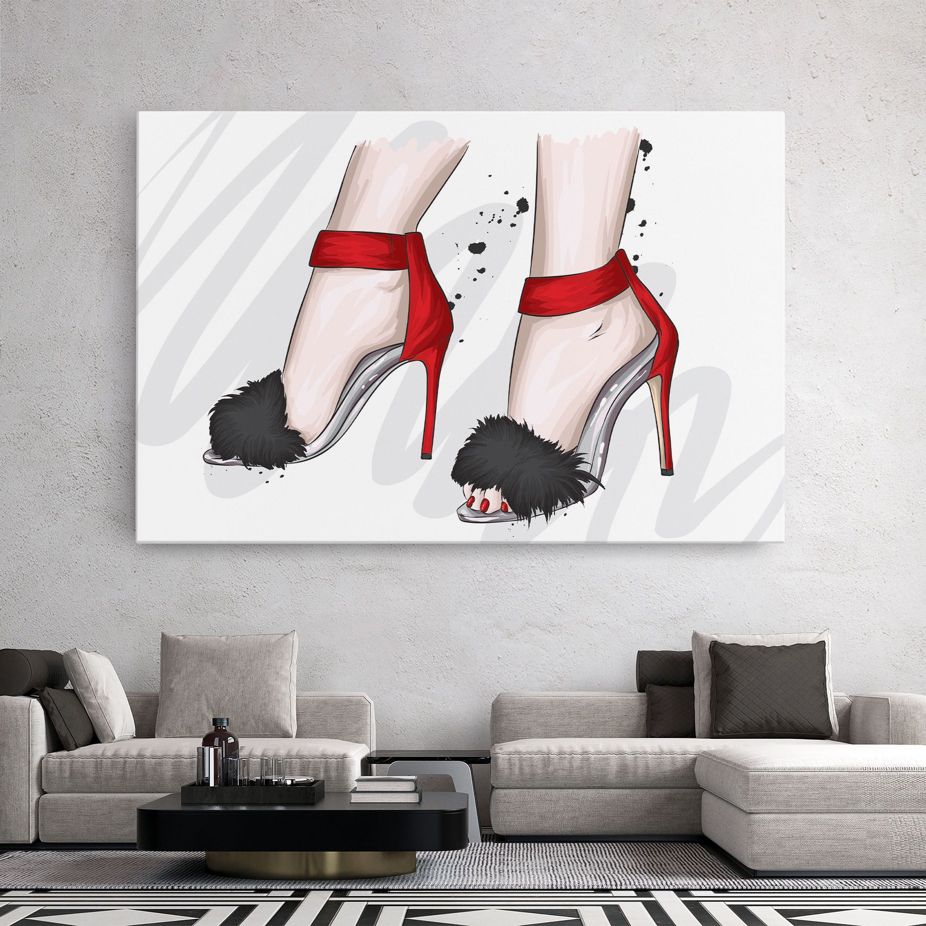 Black Red Heels mockup 2