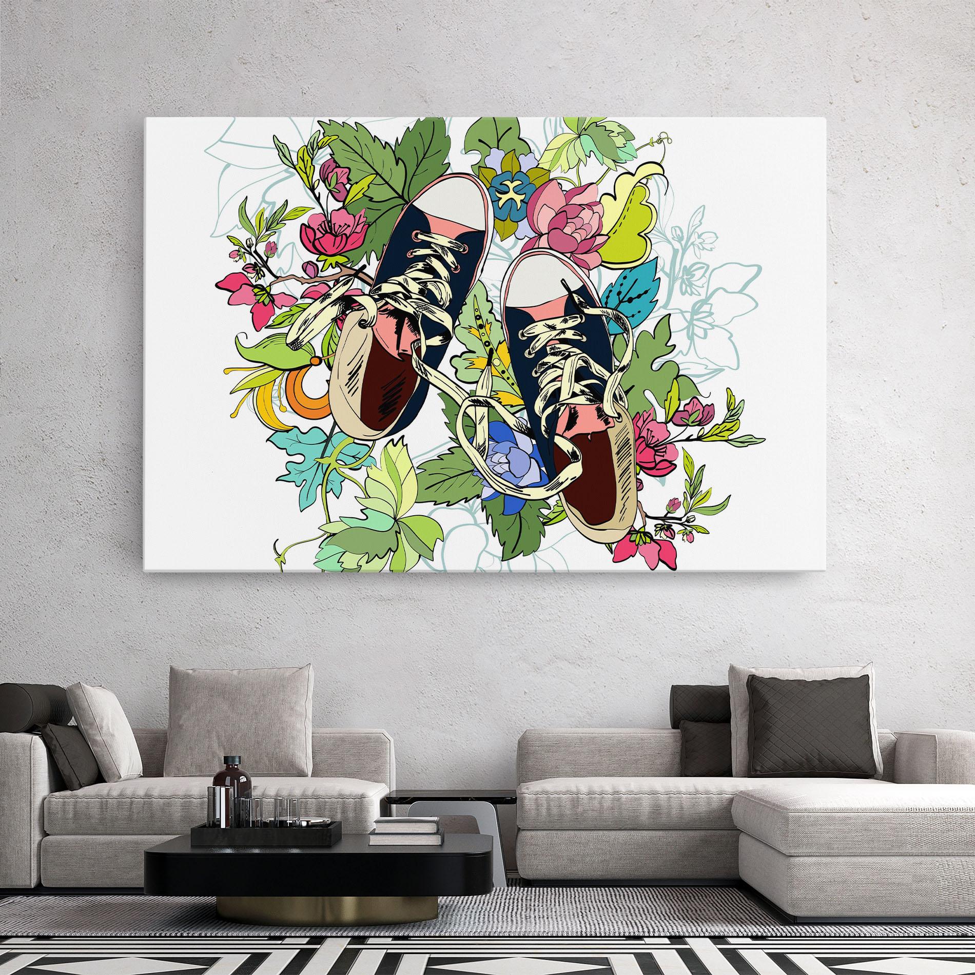 Leinwandbild Flower Shoes mockup 2