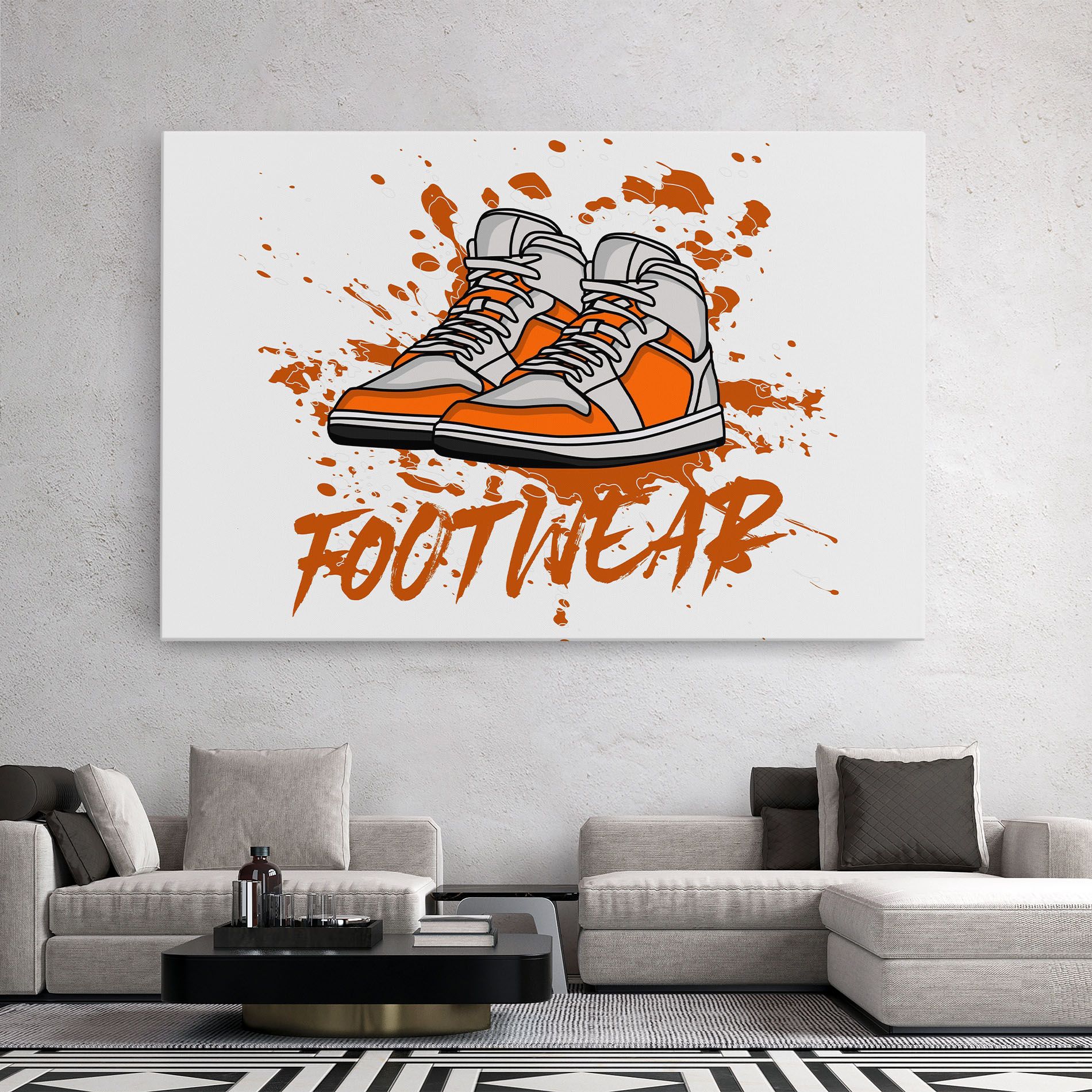 Orange Footwear mockup 2