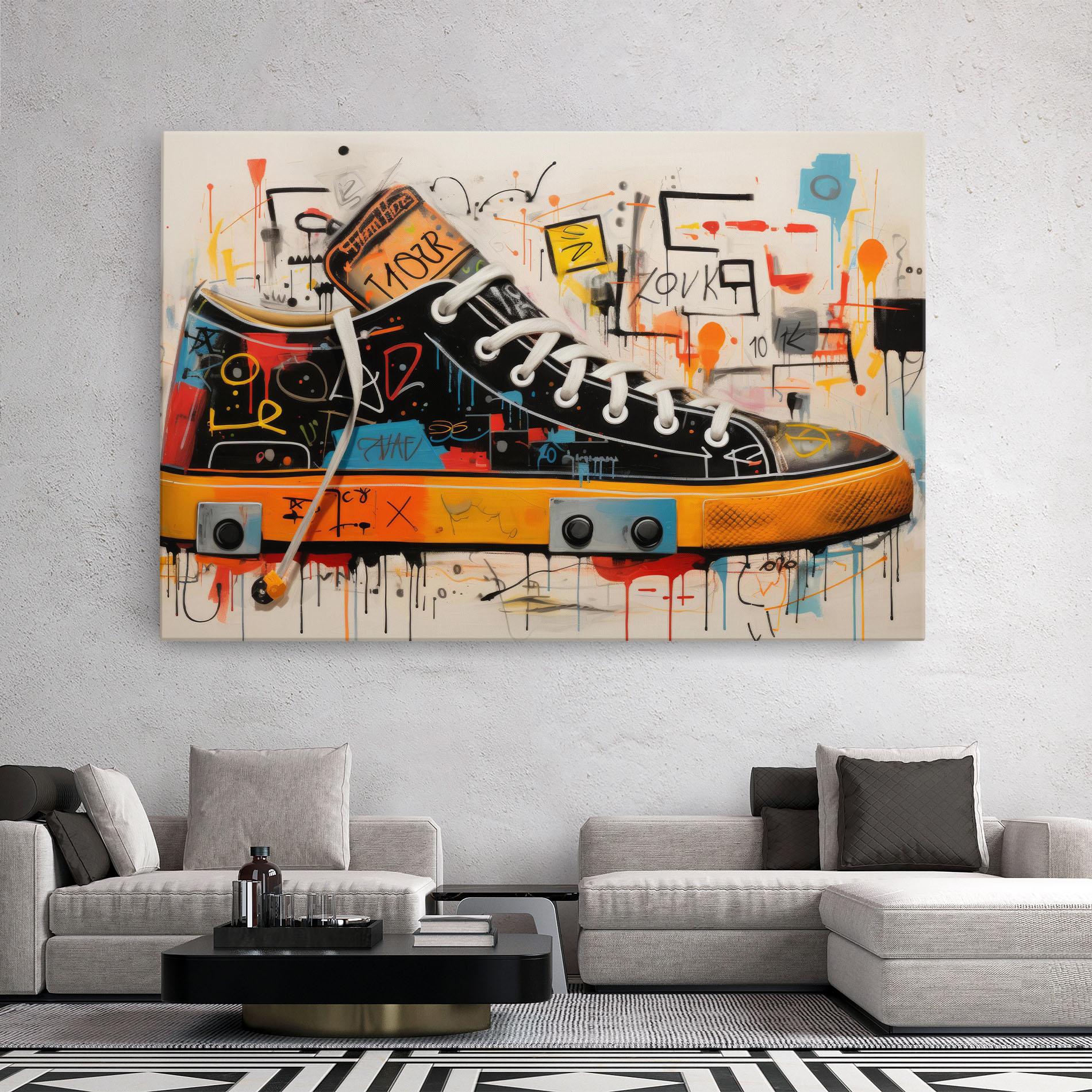 Leinwandbild Teenager Sneakers mockup 2