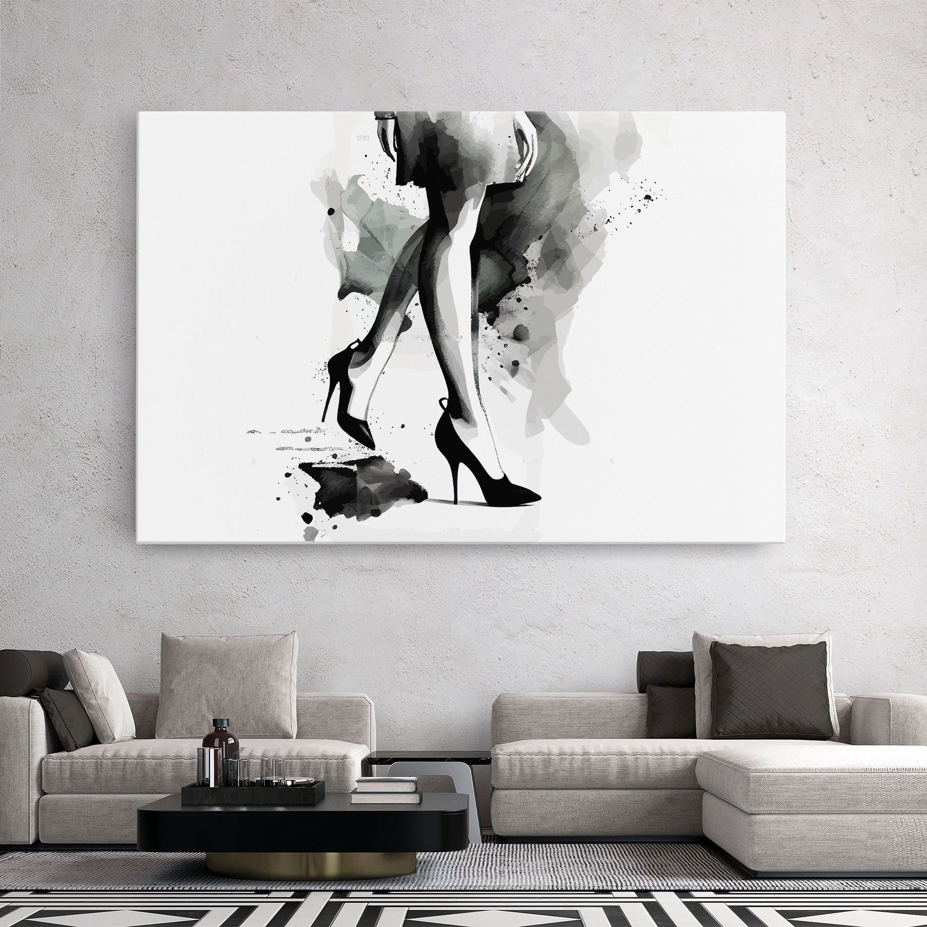 Watercolor Shoes mockup 2