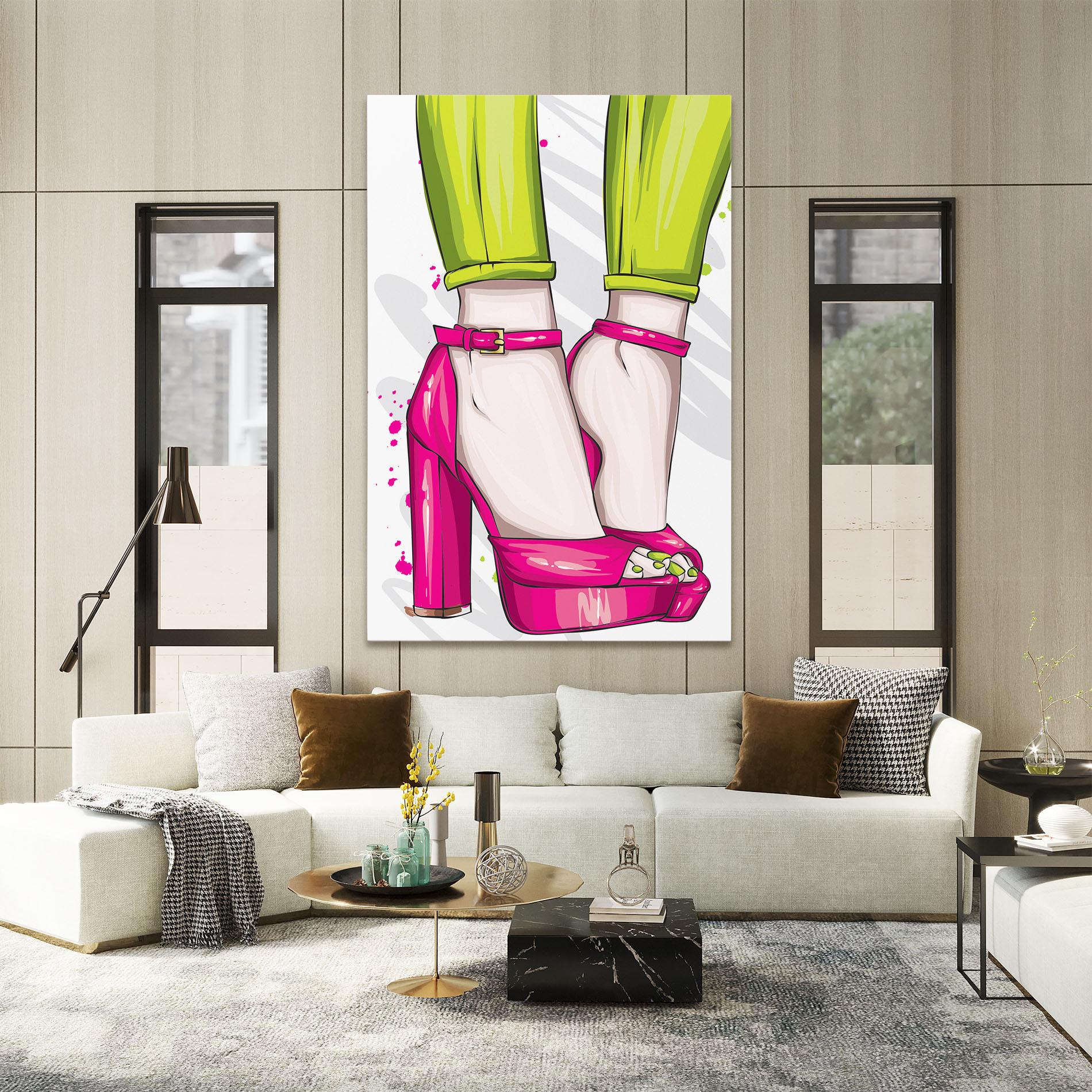 Leinwandbild Green Nails mockup 2