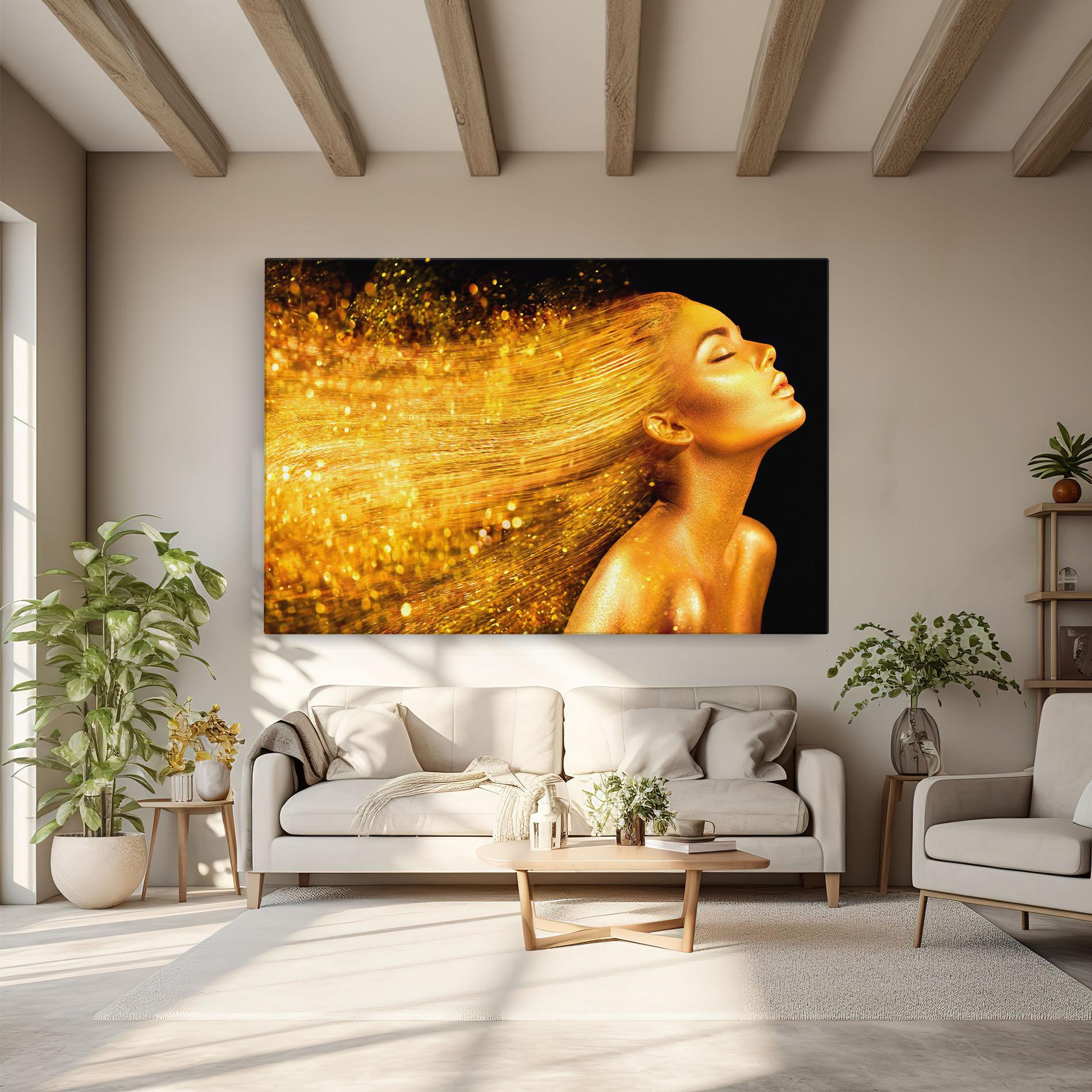 Leinwandbild Golden Girl mockup 6