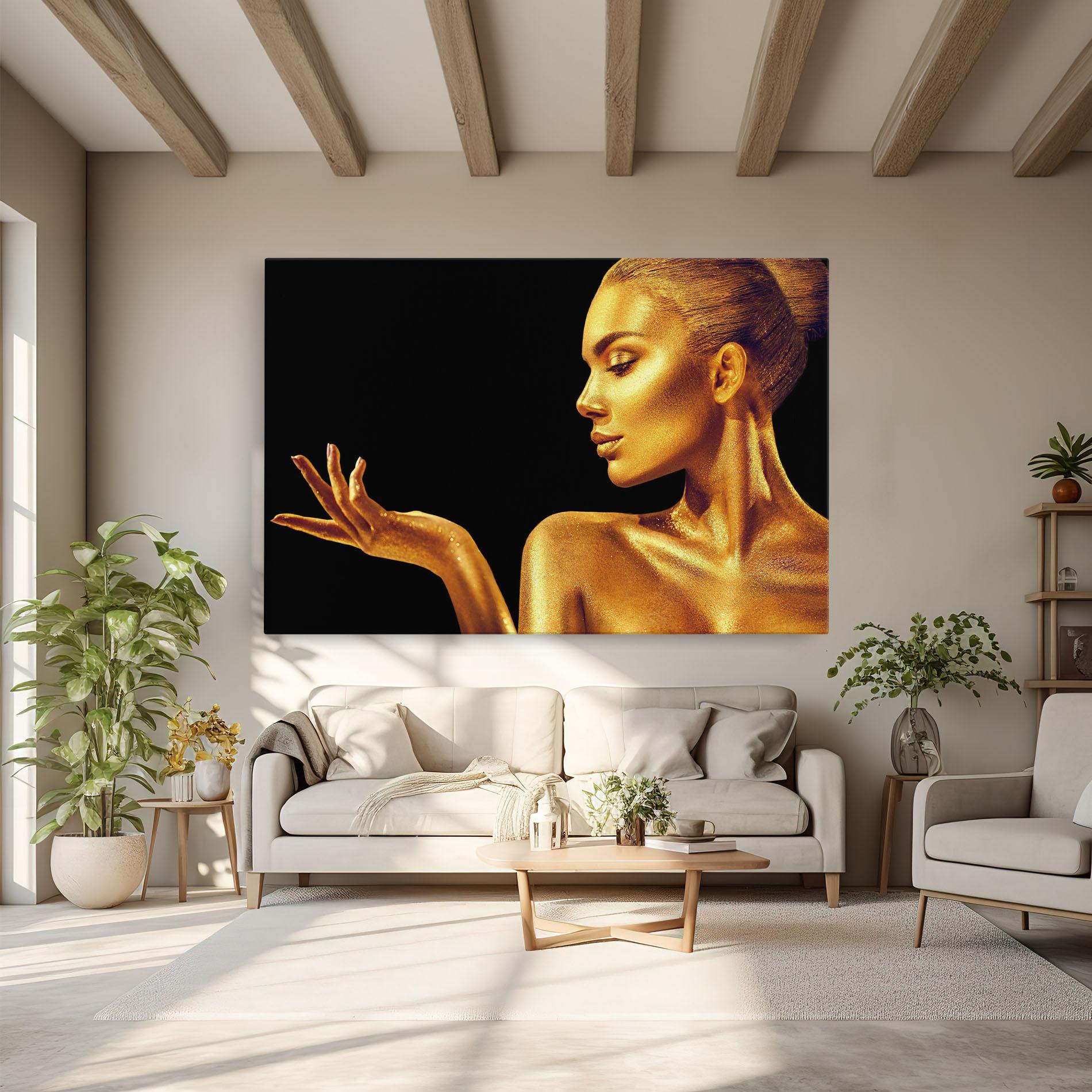 Leinwandbild Golden Glamour mockup 6