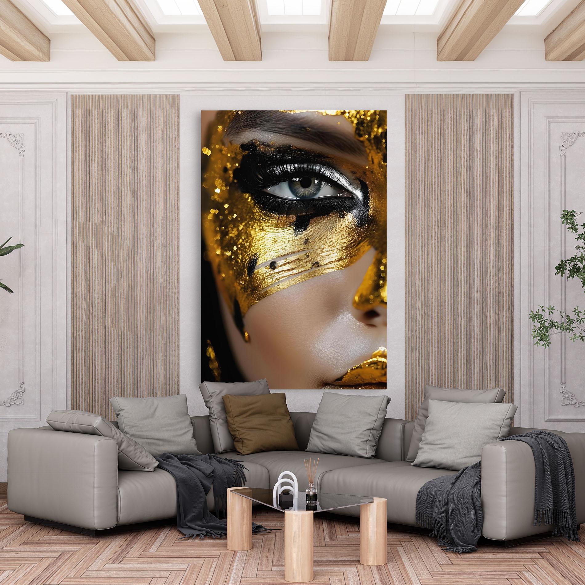 Leinwandbild Black Gold Eyeliner mockup 6