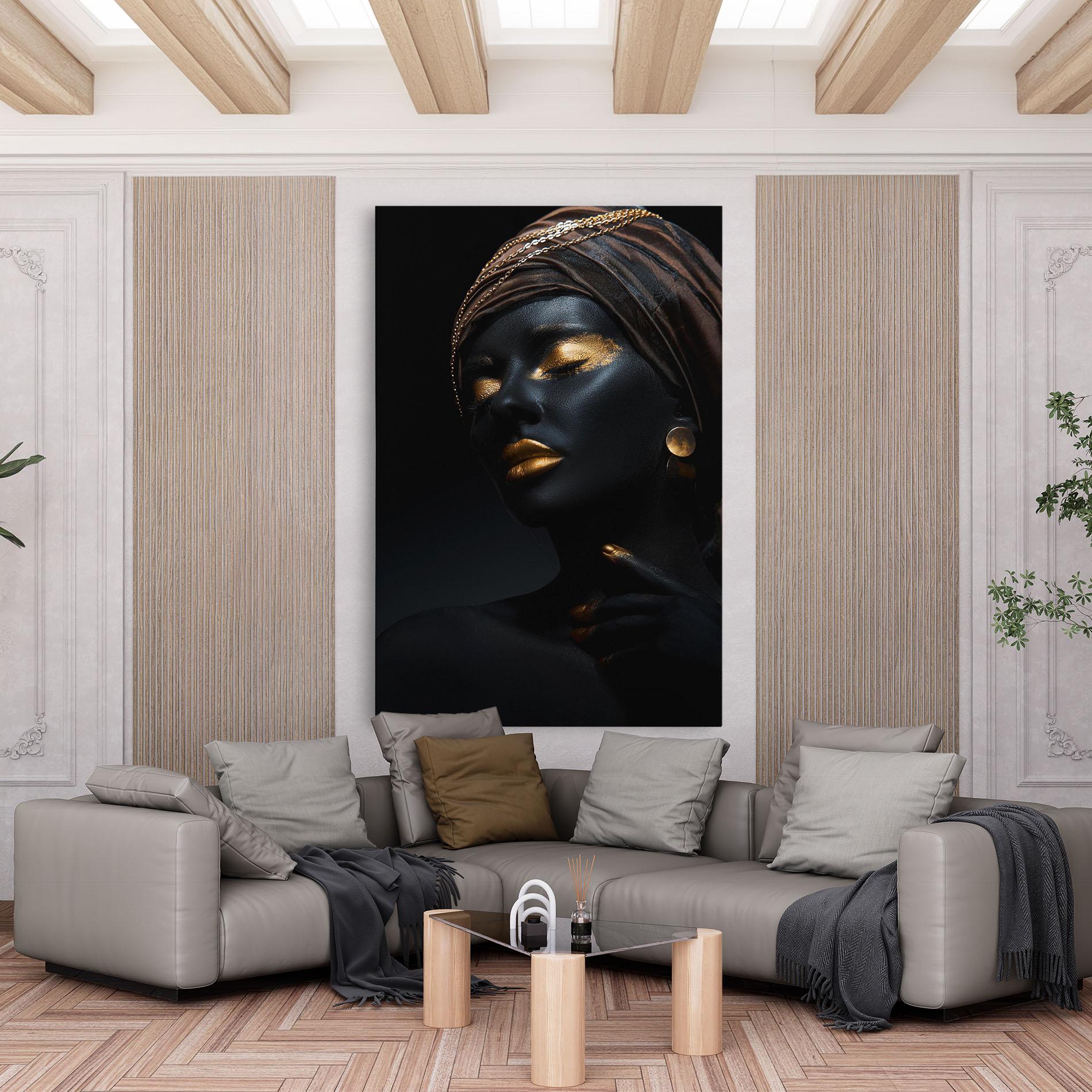 Leinwandbild Black Gold Skin mockup 6