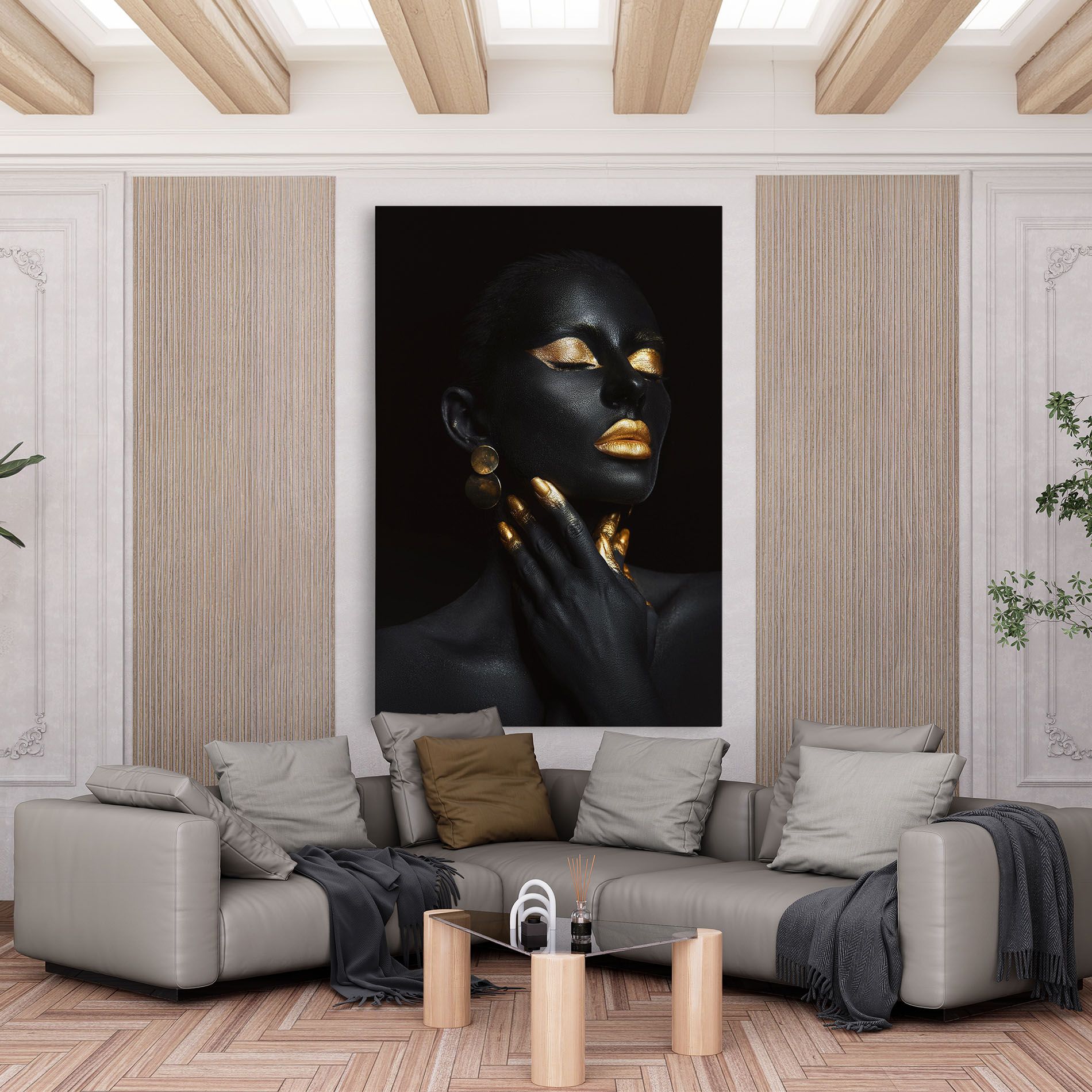 Eyelids Gold Makeup mockup 6