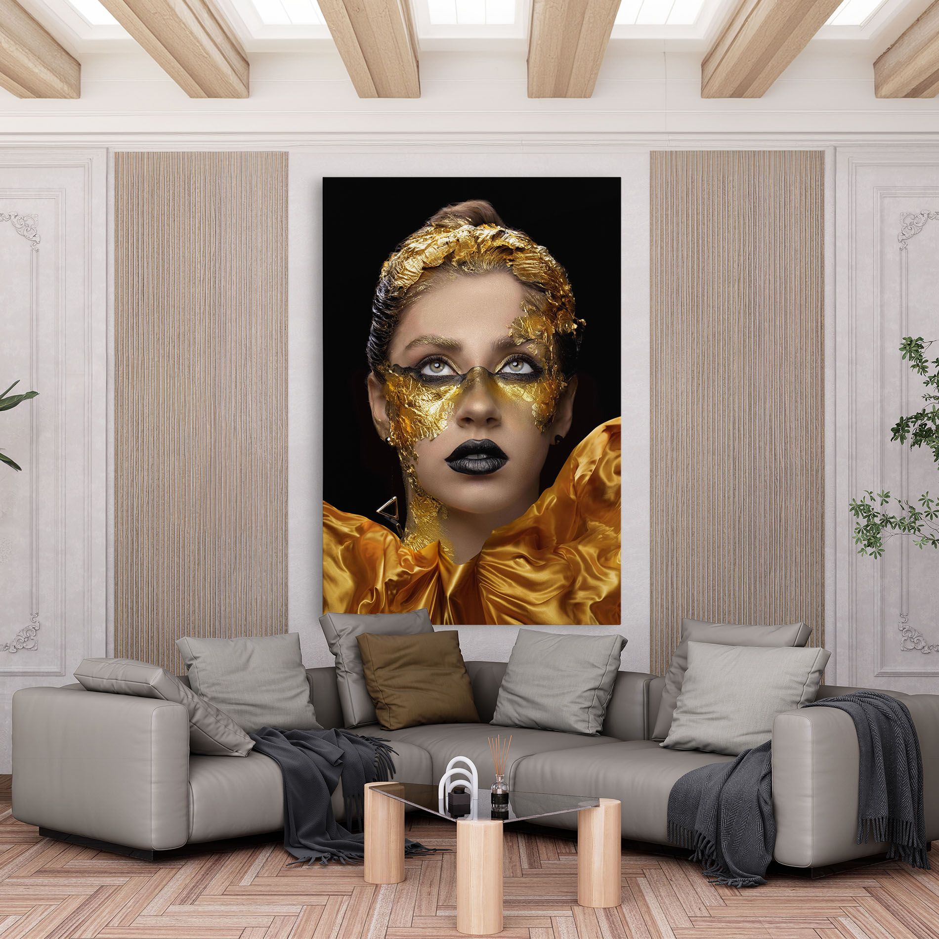 Glamorous Gold Outfit mockup 6