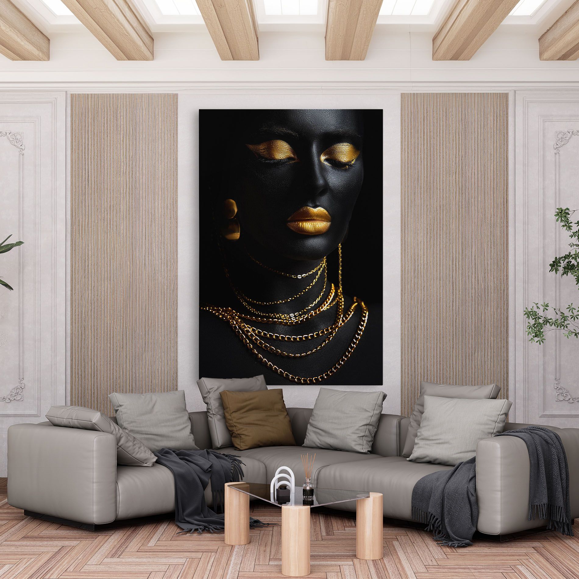 Gold Makeup Lips mockup 6