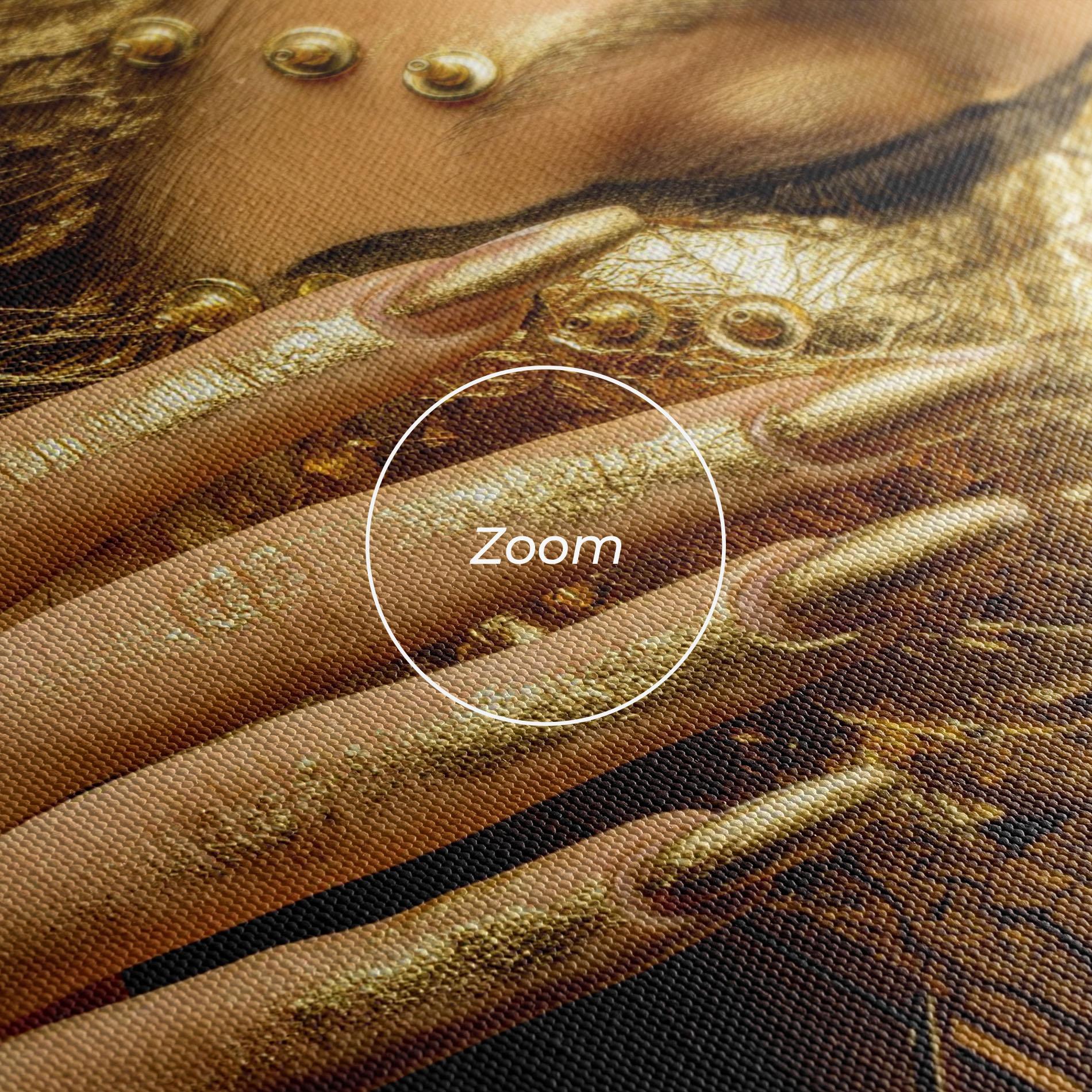 Leinwandbild Festive Golden Makeup mockup 3